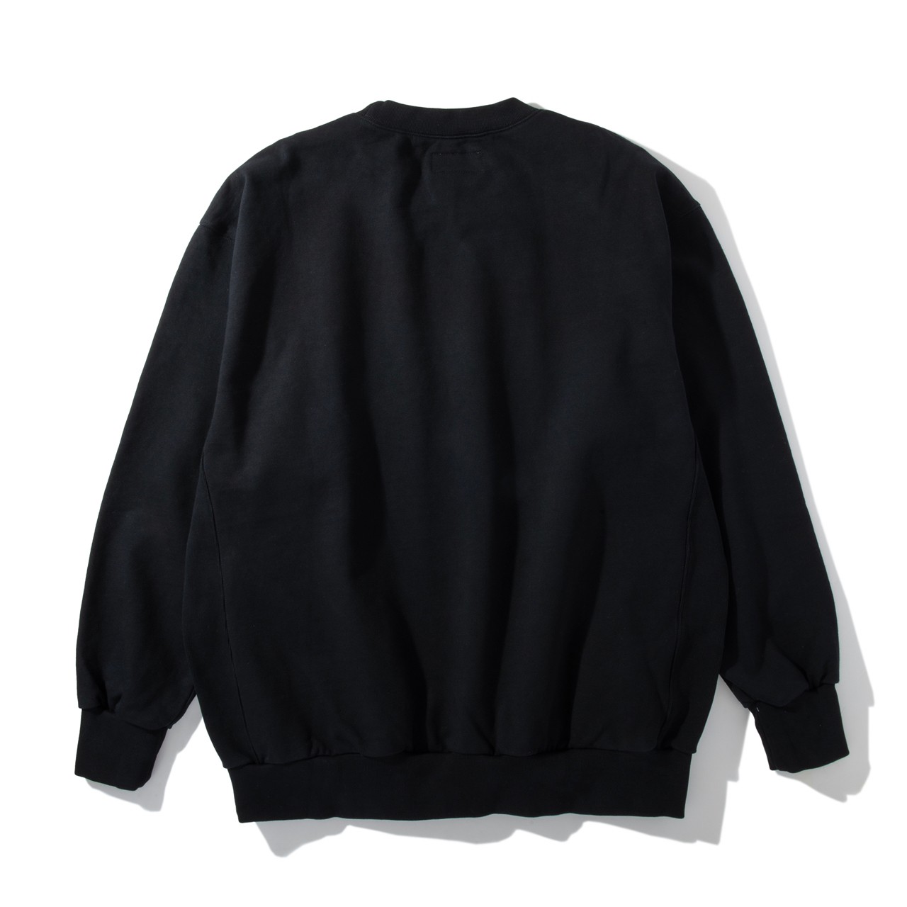 Acy/GARMENT DYE CREW NECK SWEAT ブラック L