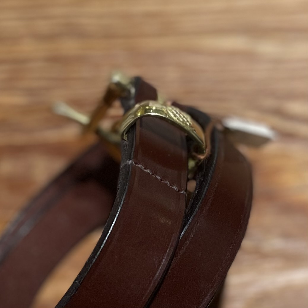 ＜Martin Faizey＞ QUICK RELEASE BELT/ベルト BROWN×GOLD 32
