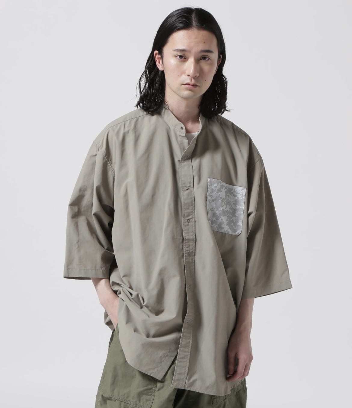 BURLAP OUTFITTER/バーラップアウトフィッター/別注 3/4 B.C SHIRT REF PKT BRINDLE M