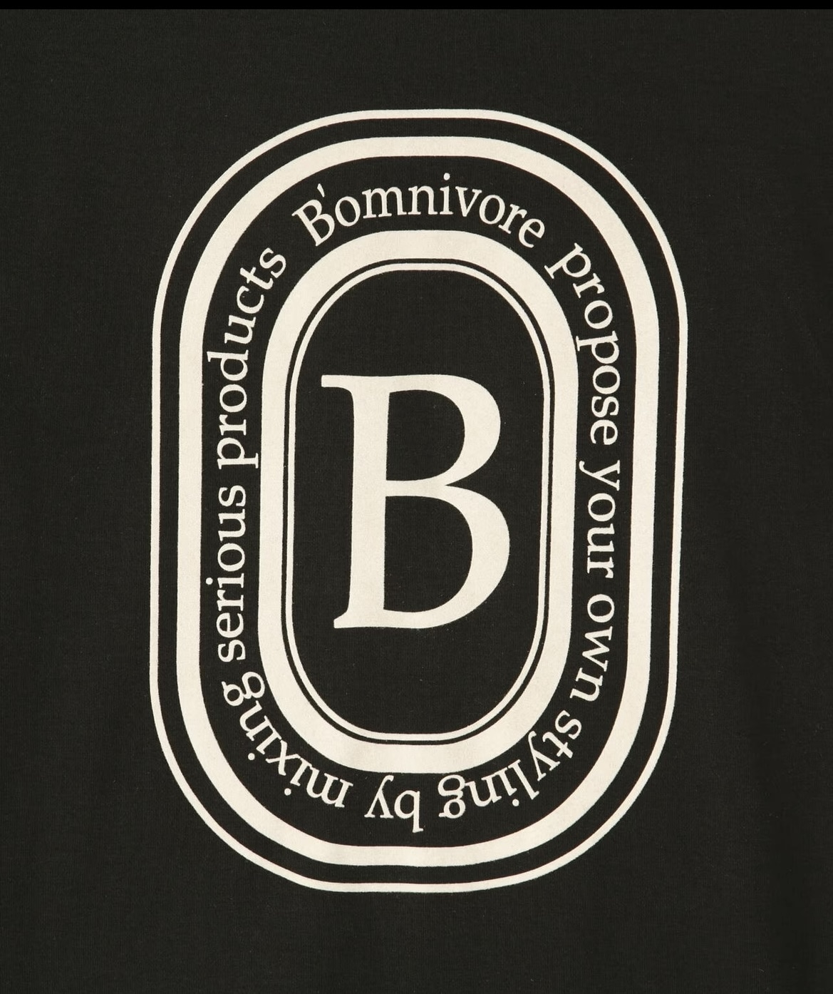 B omnivore/ビーオムニボー LOGO S/S Tee ホワイト M