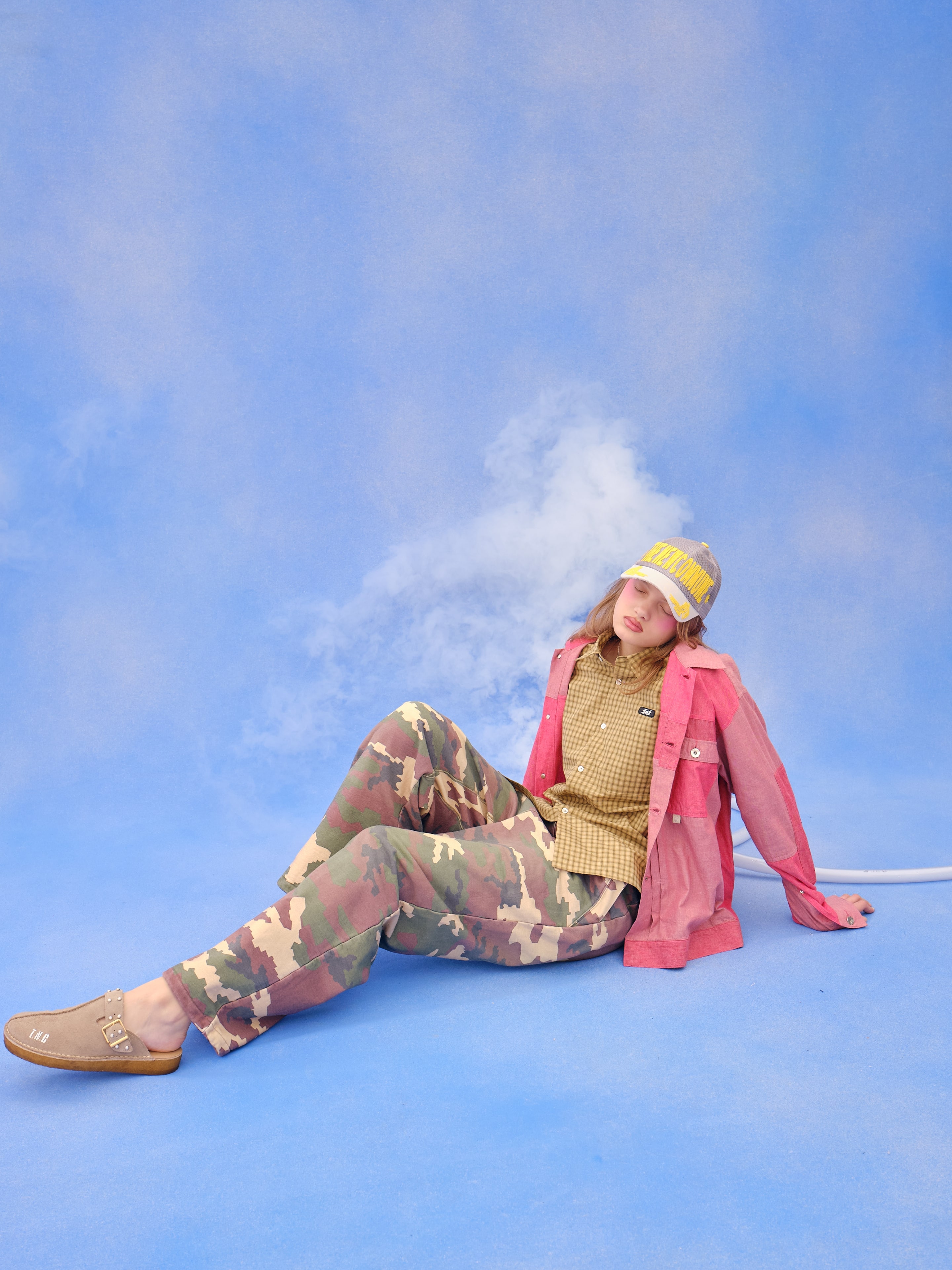 FAF/エフエーエフ/(Fake As Flowers/フェイクアスフラワーズ)/Rubber Patch Logo SS SHRTS YELLOW 2