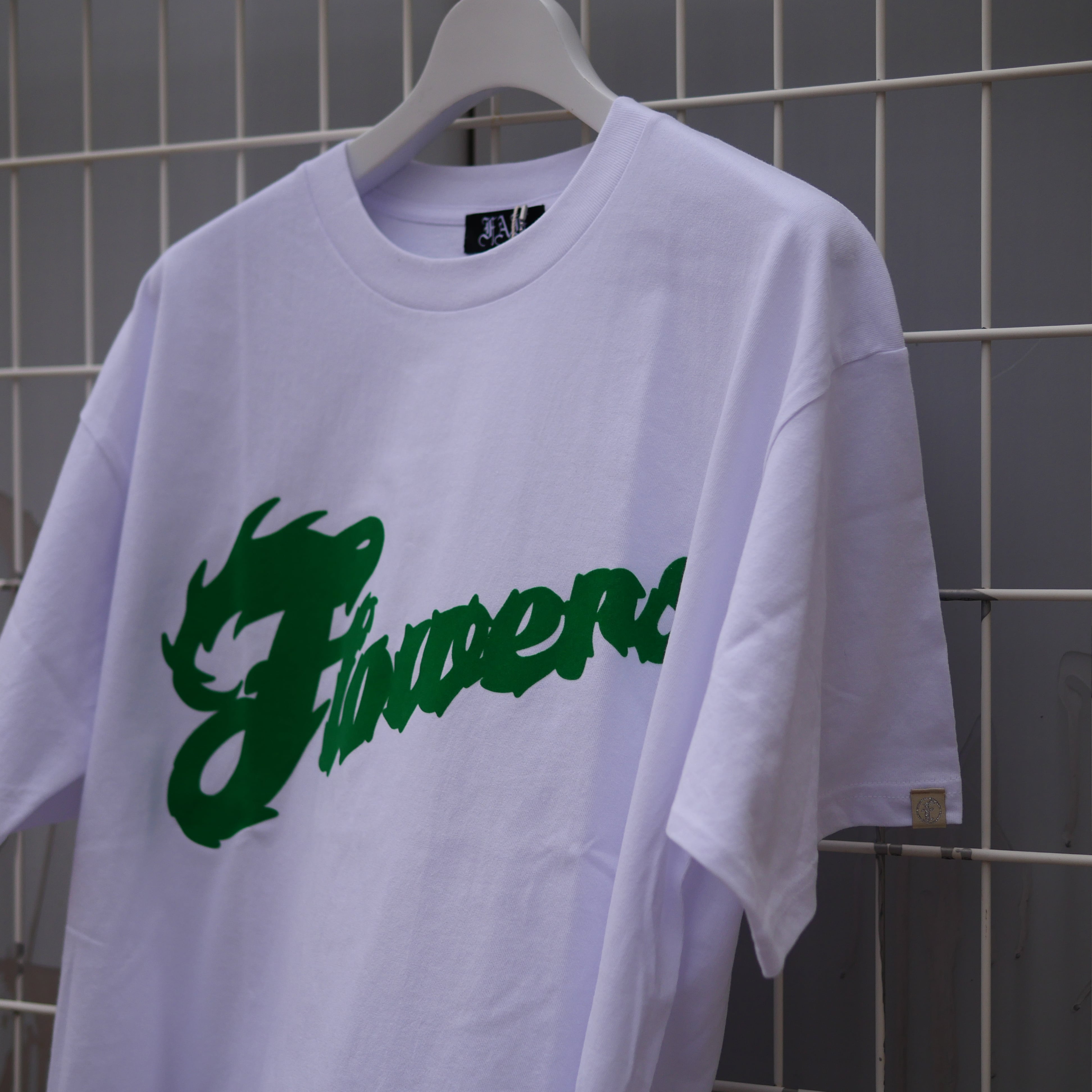 FAF/エフエーエフ/(Fake As Flowers/フェイクアスフラワーズ)/Oversized Script Logo Tee WHITE M