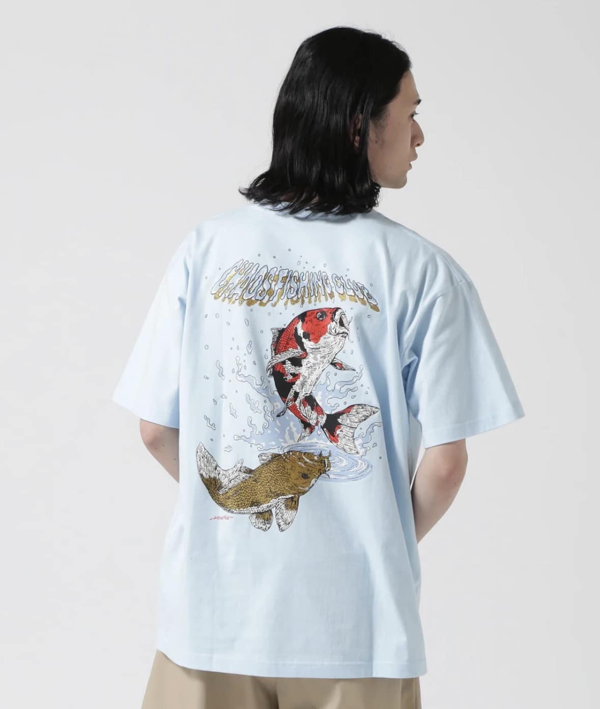CHAOS FISHING CLUB/カオスフィッシングクラブ/NISHIKI CREW NECK T-SHIRT SAX M