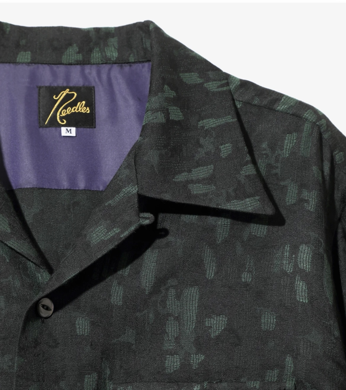 Needles/ニードルズ/Classic Shirt-Rayon Abstract Jq- Green M