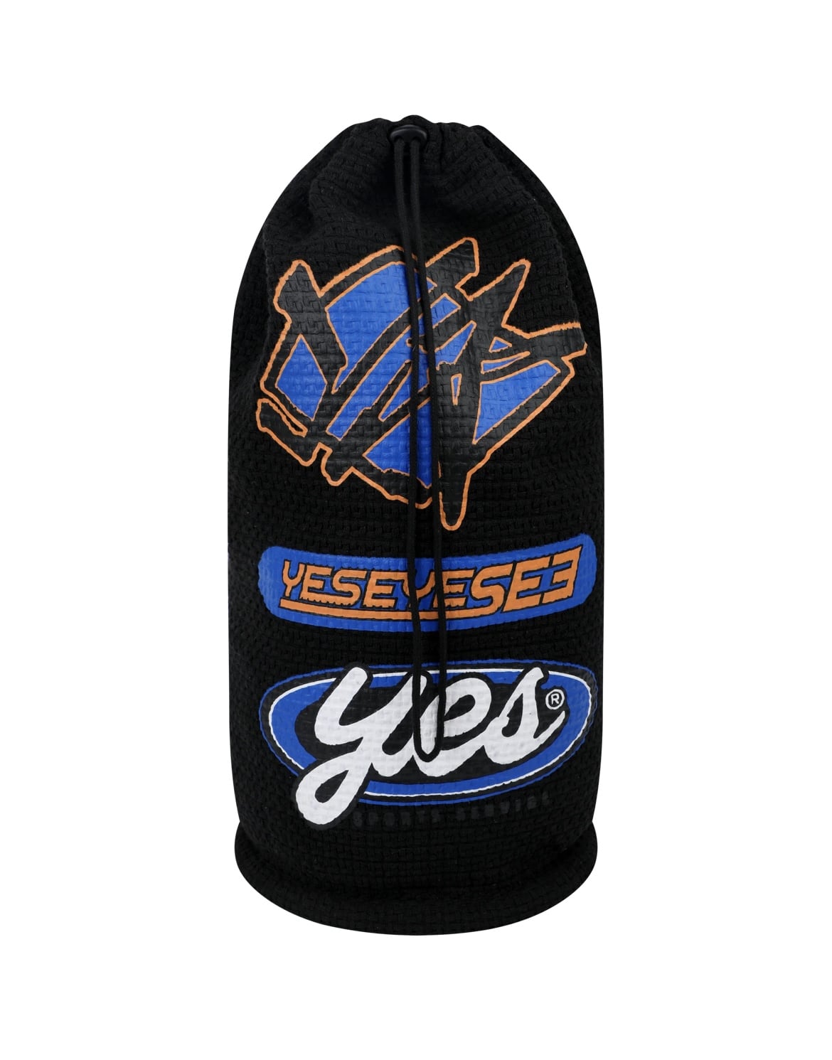 YESEYESEE/イエスアイシー/Jacquard Fabric String Bag BLACK FREE