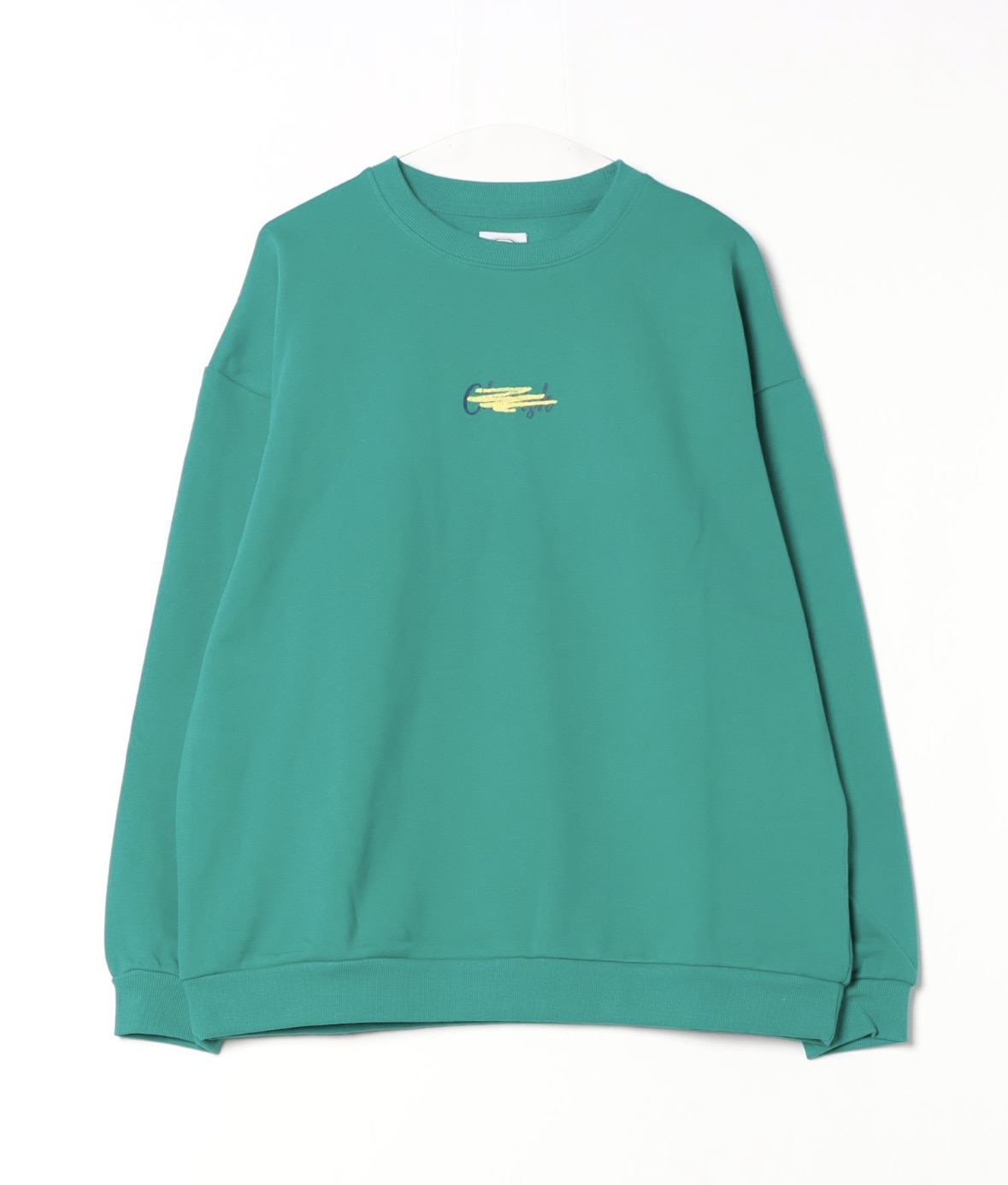 B omnivore/ビーオムニボー　コットン裏毛　フラワー刺繍スウェット BLUE M