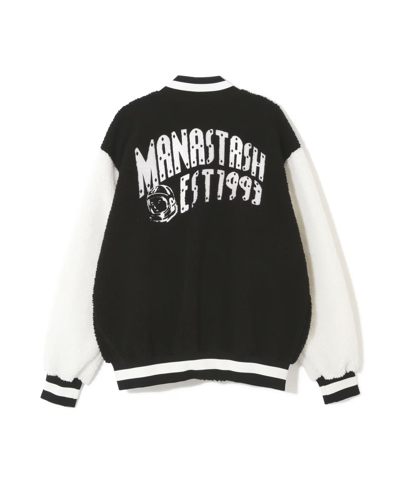 BILLIONAIRE BOYS CLUB×MANASTASH/ビリオネア・ボーイズ・クラブ×マナスタッシュ/BBC BOA VARSITY  JACKET WITH BADG/ボア バーシティジャケット ウィズ バッジ