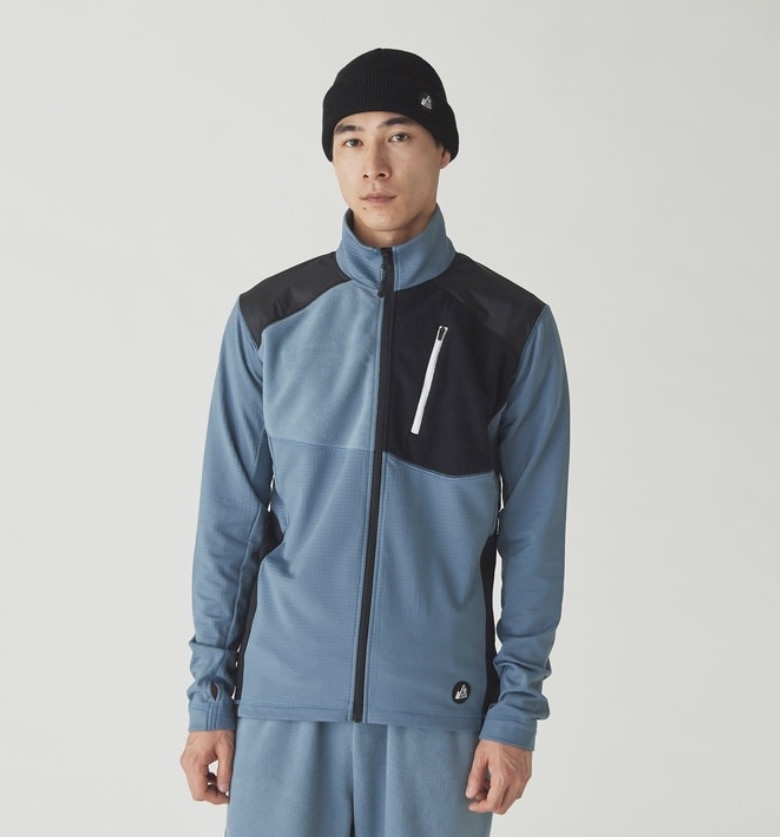 Snow Peak/スノーピーク/MofM Hybrid Fleece Jacket ブルー M