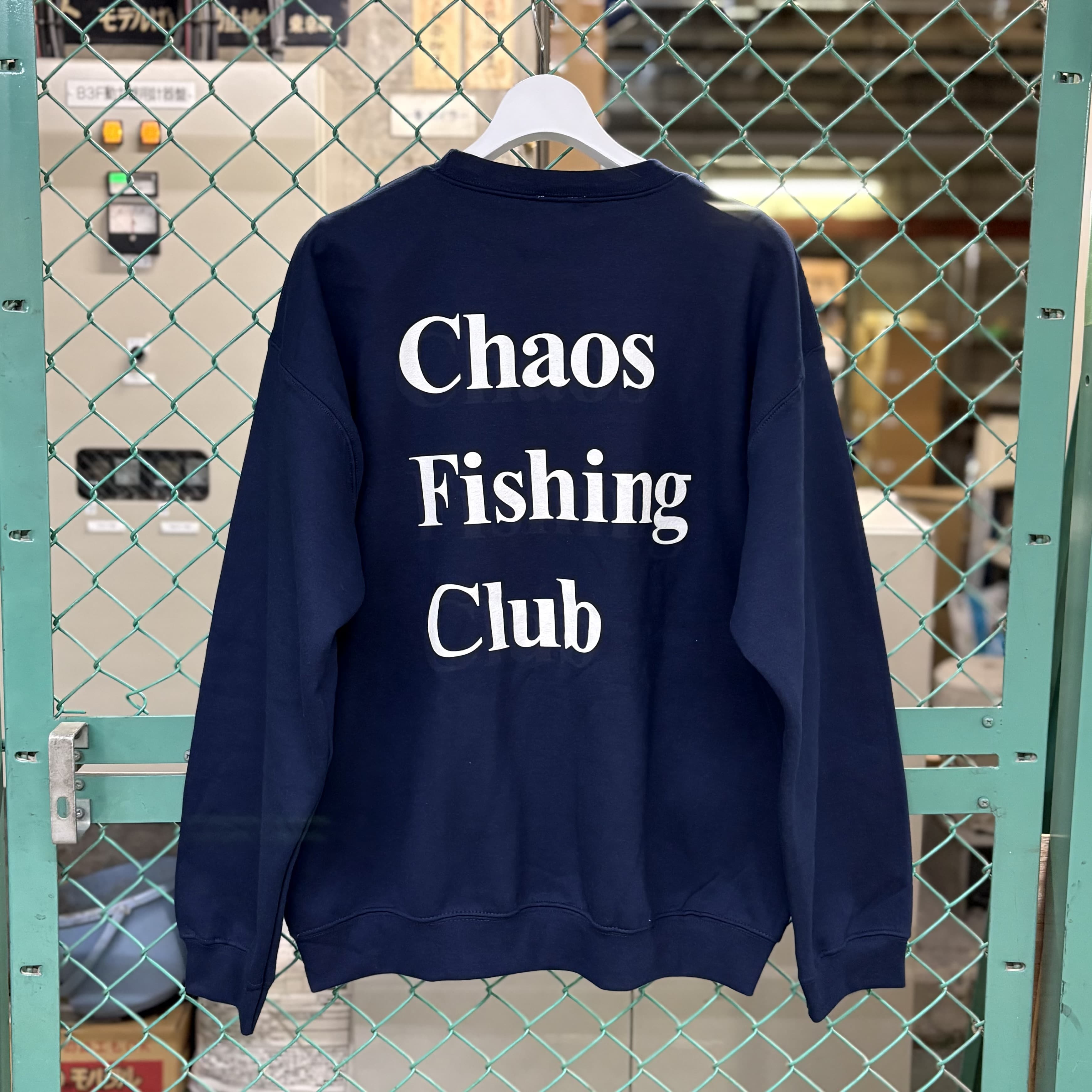 CHAOS FISHING CLUB/カオスフィッシングクラブ/EX LOGO SWEAT CREW NAVY M