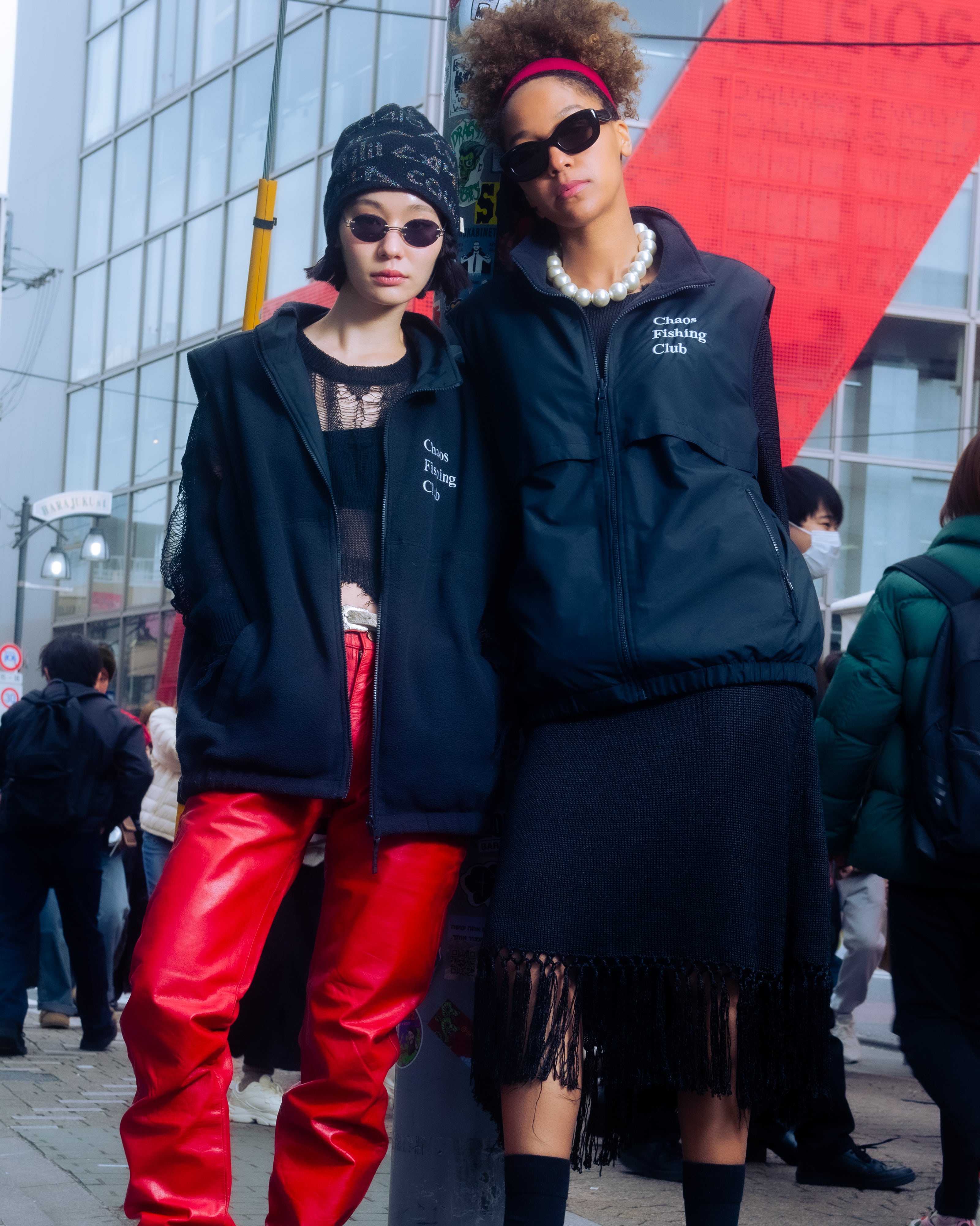 CHAOS FISHING CLUB/カオスフィッシングクラブ/EX LOGO REVERSIBLE VEST CHARCOAL M