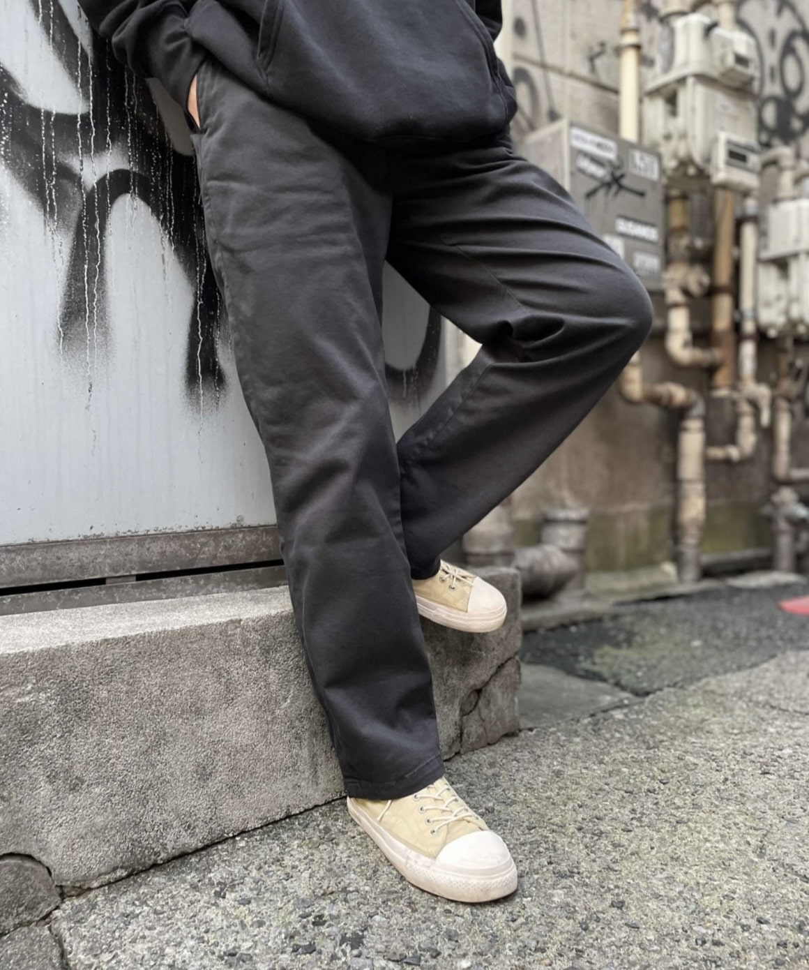 SURT/サート　WIDE CHINO ワイドチノ ブラック XL