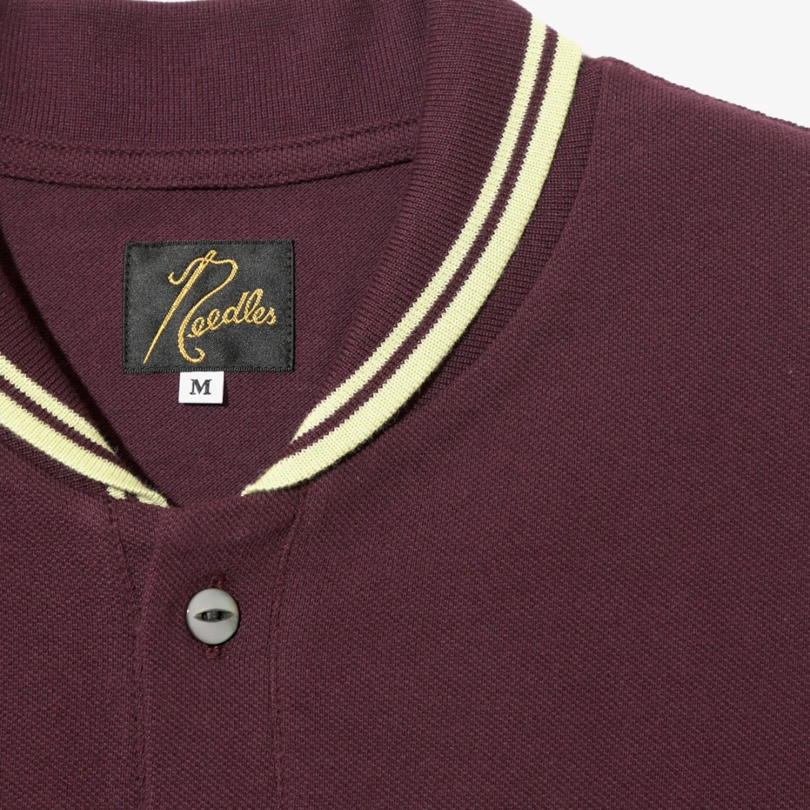 NEEDLES/ニードルズ/SHAWL COLLAR S/S POLO - COTTON PIQUE-25SS- ポロシャツ WINE S