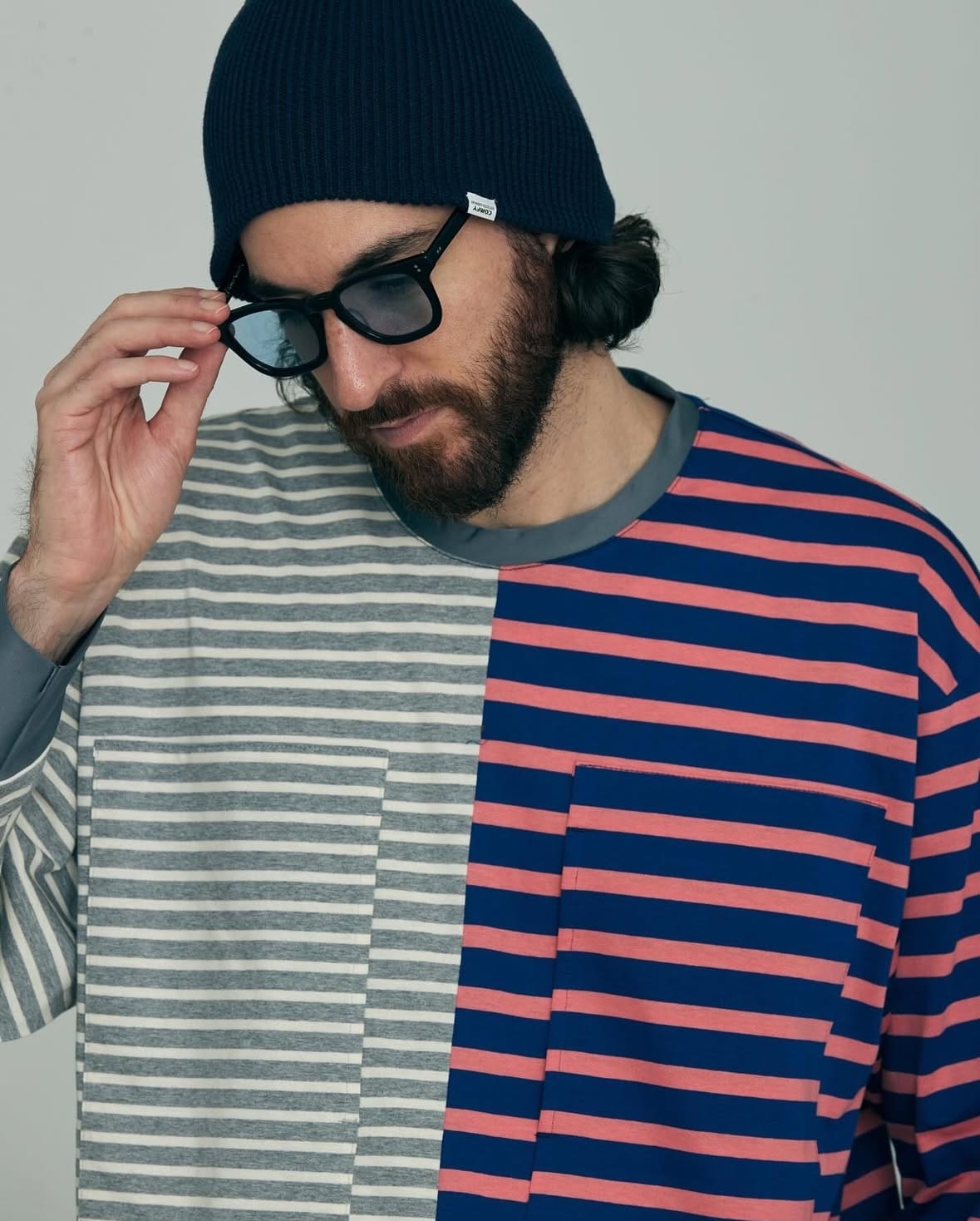 CMF OUTDOOR GARMENT/シーエムエフアウトドアガーメント/BORDER TEE L/S PINK M