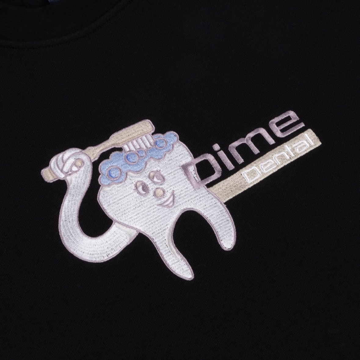 Dime/ダイム/DENTAL CARE CREWNECK BLACK M