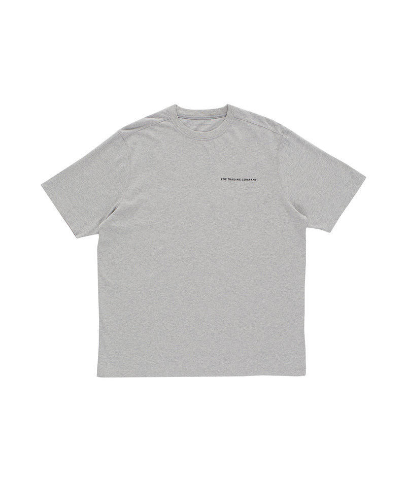 POP TRADING CO/ポップトレーディングカンパニー/Pop Reflective Logo T-Shirt Grey Heather グレー M