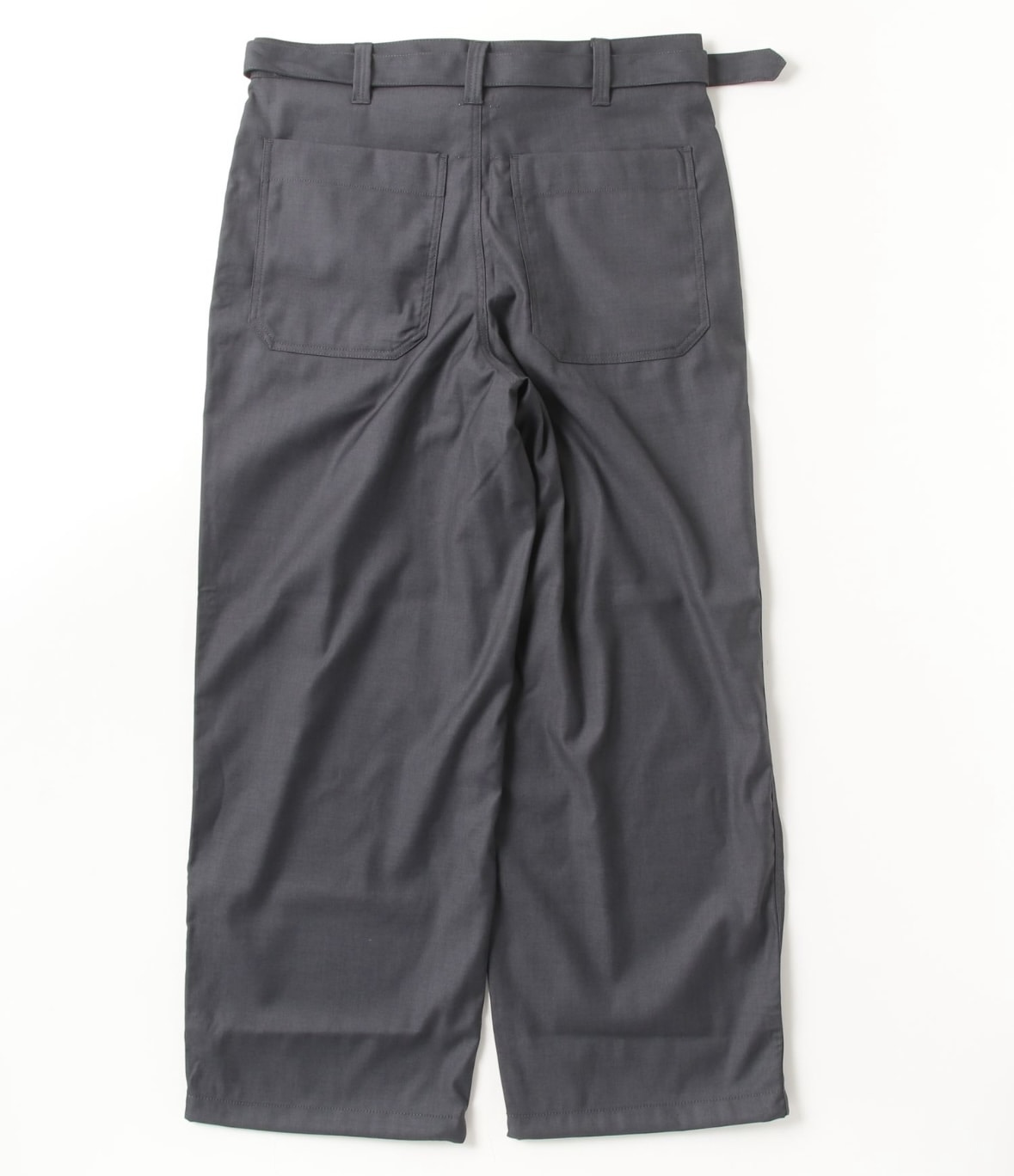 B omnivore/ビーオムニボー/TR BELT LOOSE PANTS ベルトルーズパンツ　スラックス GRAY S