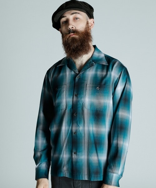 Schott/ショット/OMBRE LS SHIRT/オンブレ チェックシャツ(M