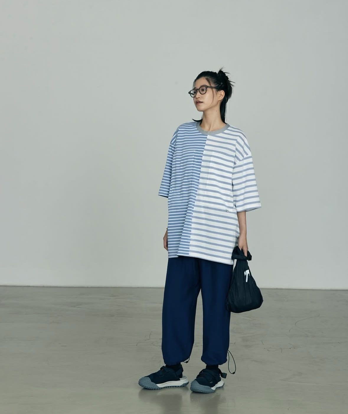CMF OUTDOOR GARMENT/シーエムエフアウトドアガーメント/BORDER TEE S/S BLUE M