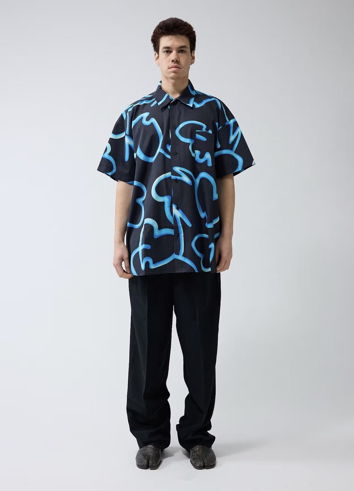 New Amsterdam Surf Association/ニューアムステルダムサーフアソシエーション/LOVER SHIRT SHORT SLEEVES 半袖シャツ ブラック M