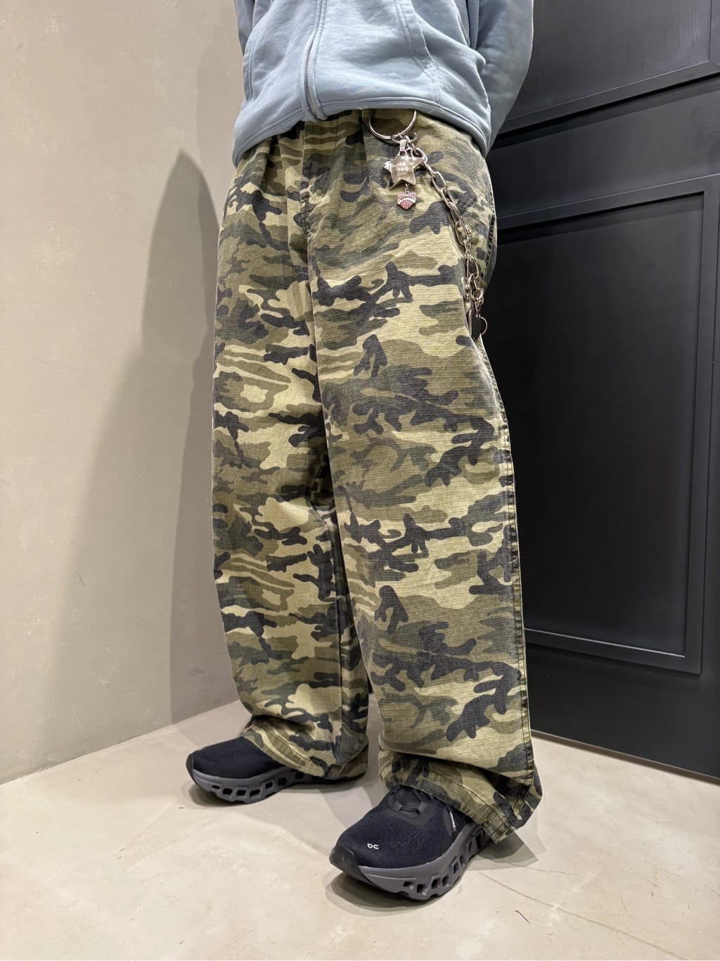 B omnivore/ビーオムニボー/ＲＩＰＳＴＯＰ　ＢＥＬＴ　リップストップベルトパンツ camo S