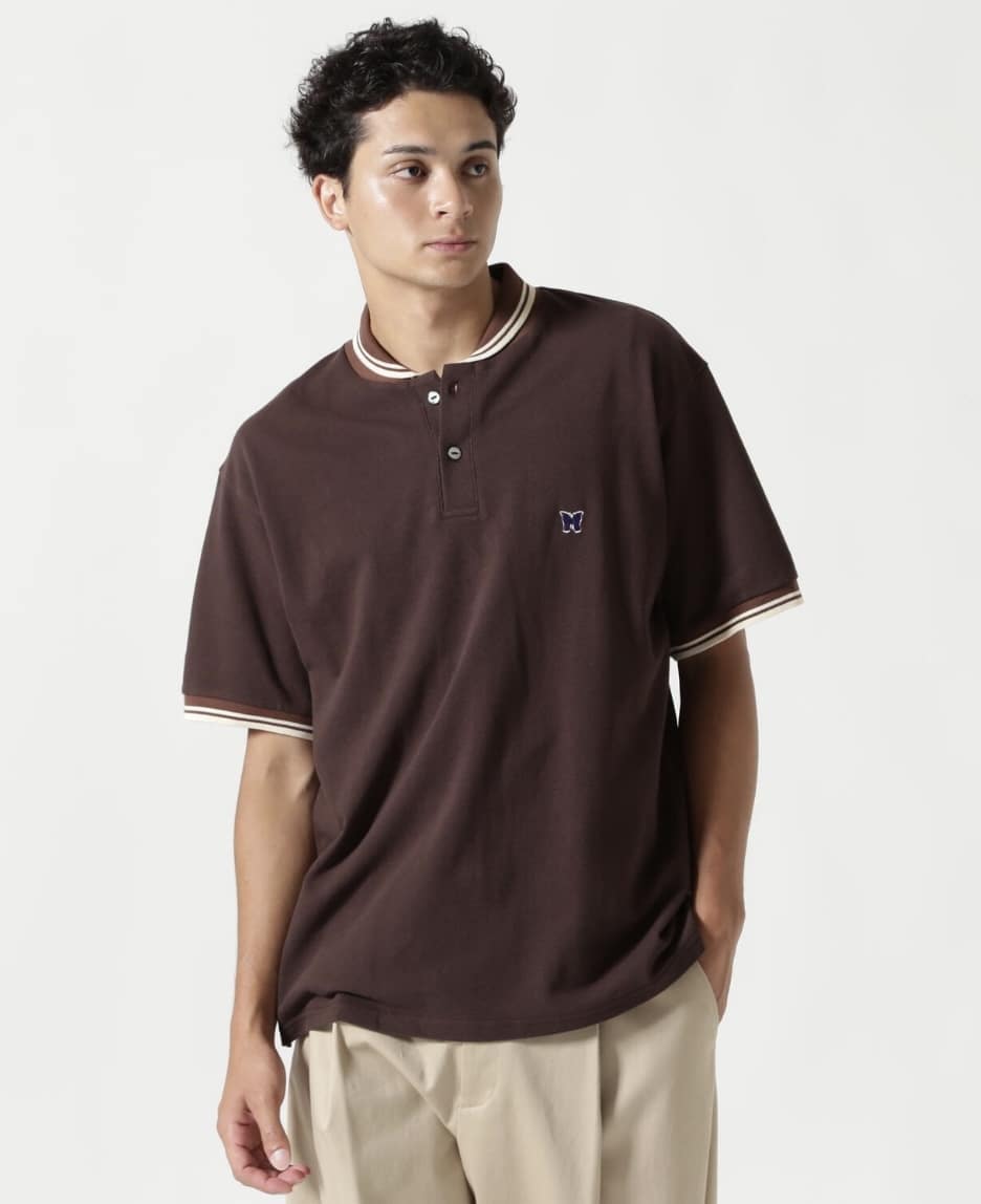 別注 Needles ショールカラー ポロシャツ コットンピケ 全4色 Needles/ニードルズ 別注Shawl Collar S/S Polo - Cotton Pique