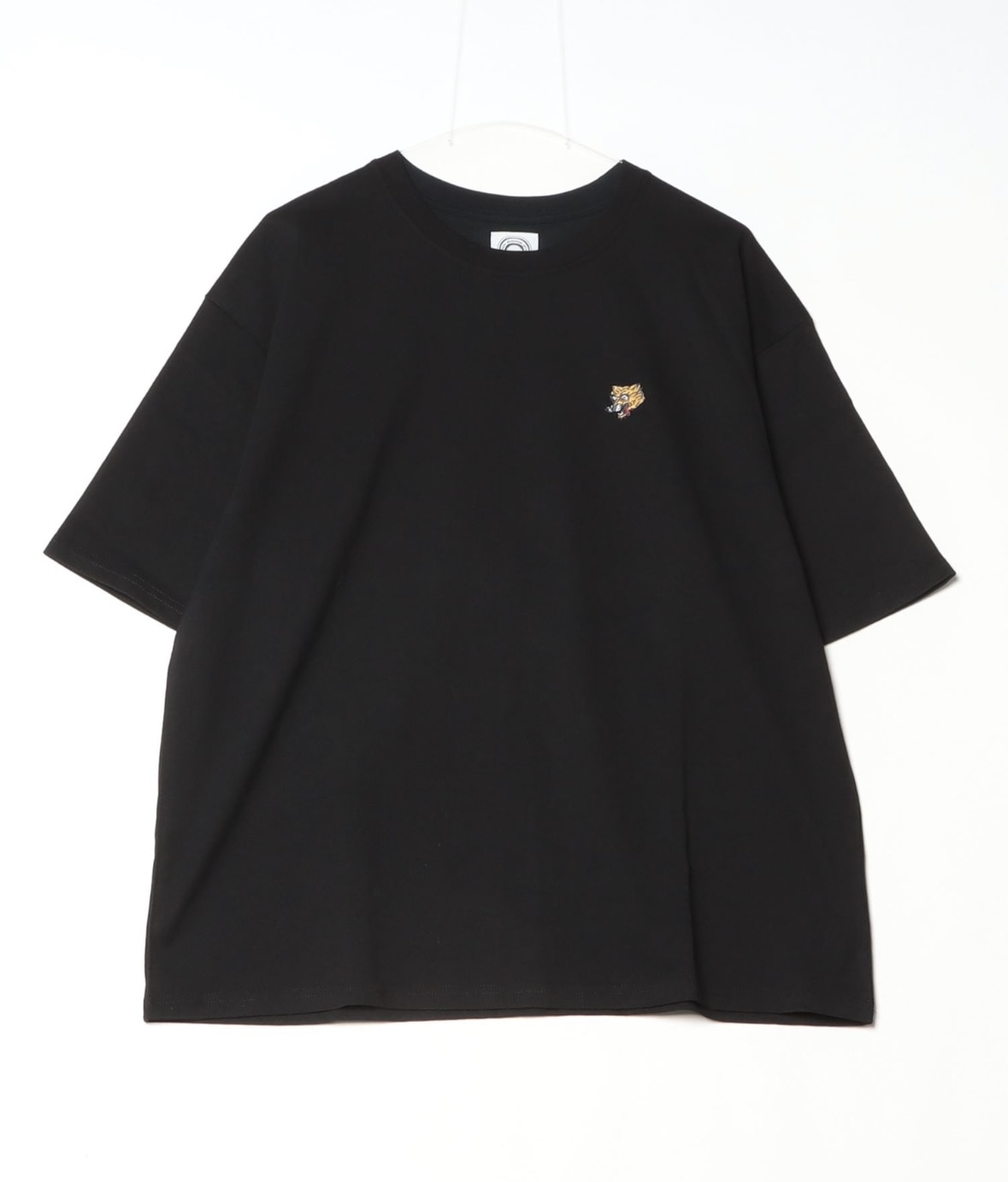 B omnivore/ビーオムニボー/16/10 E天竺 トラ刺繍 S/S TEE ブラック M