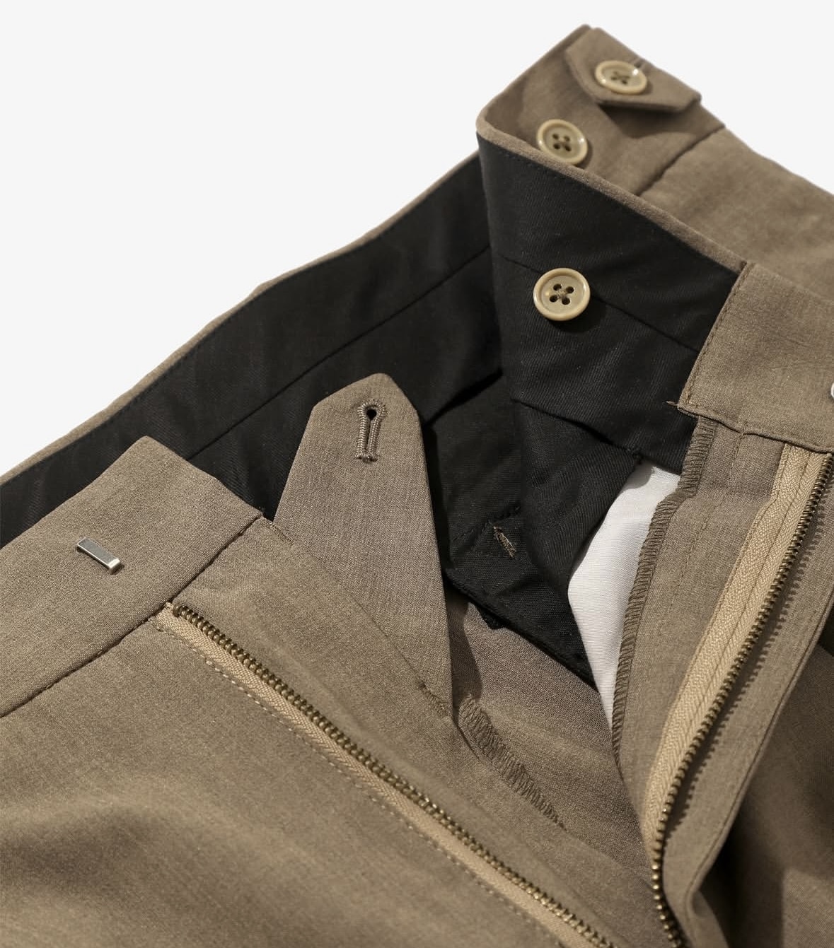 NEEDLES/ニードルズ/TUCKED SIDE TAB TROUSER - POLY CLOTH Brown XS