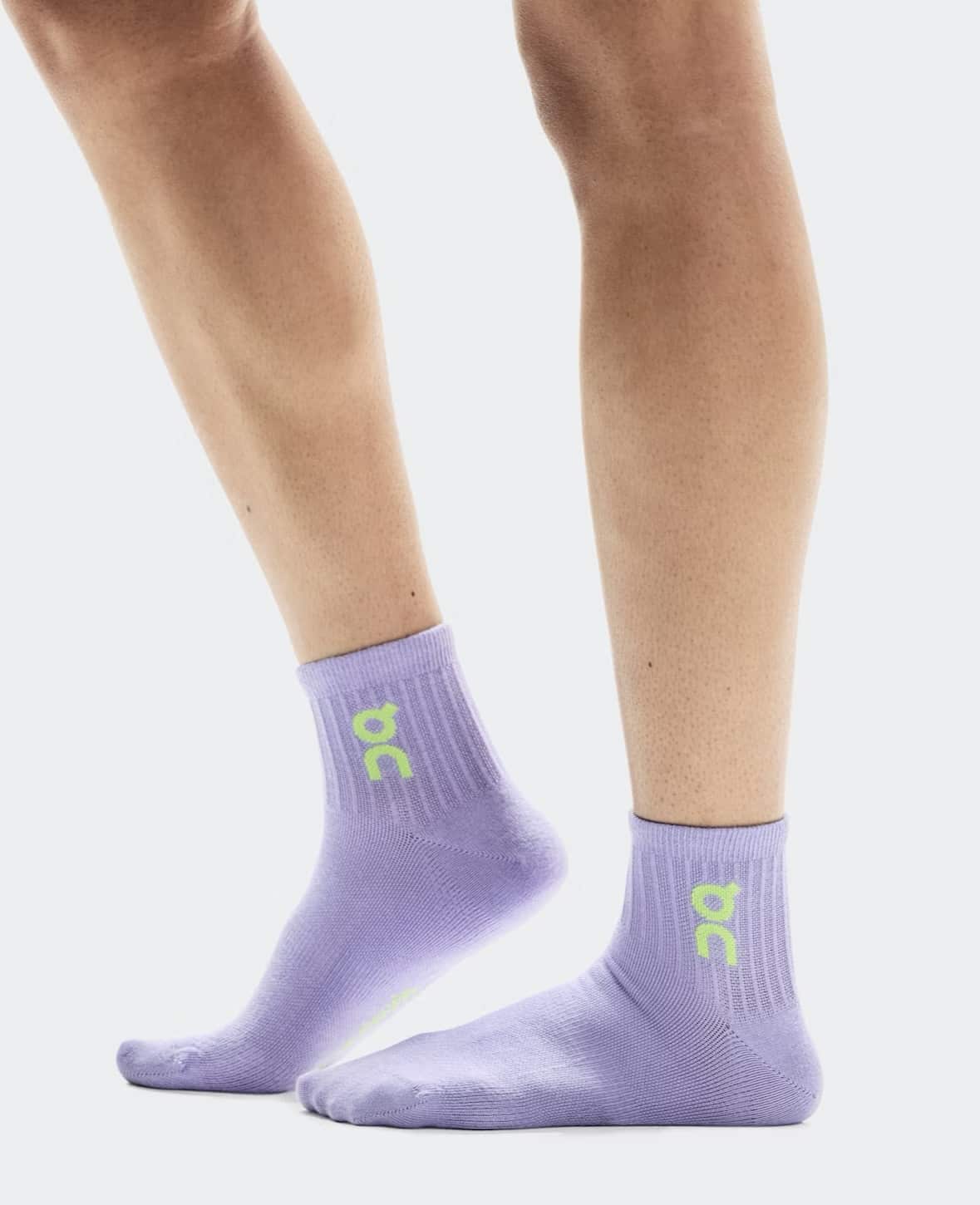 On/オン/Logo Sock Mid 3P ロゴソックスミッド　3パック Orchid | Comet XS (22-24.5cm)