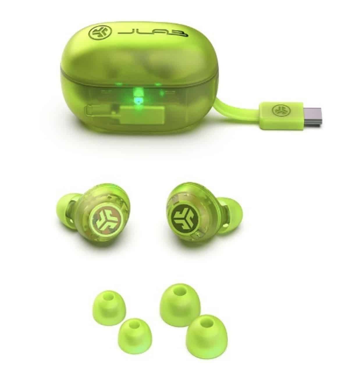 JLab/ジェイラブ　GO POP ANC　ワイヤレスイヤホン ライム FREE