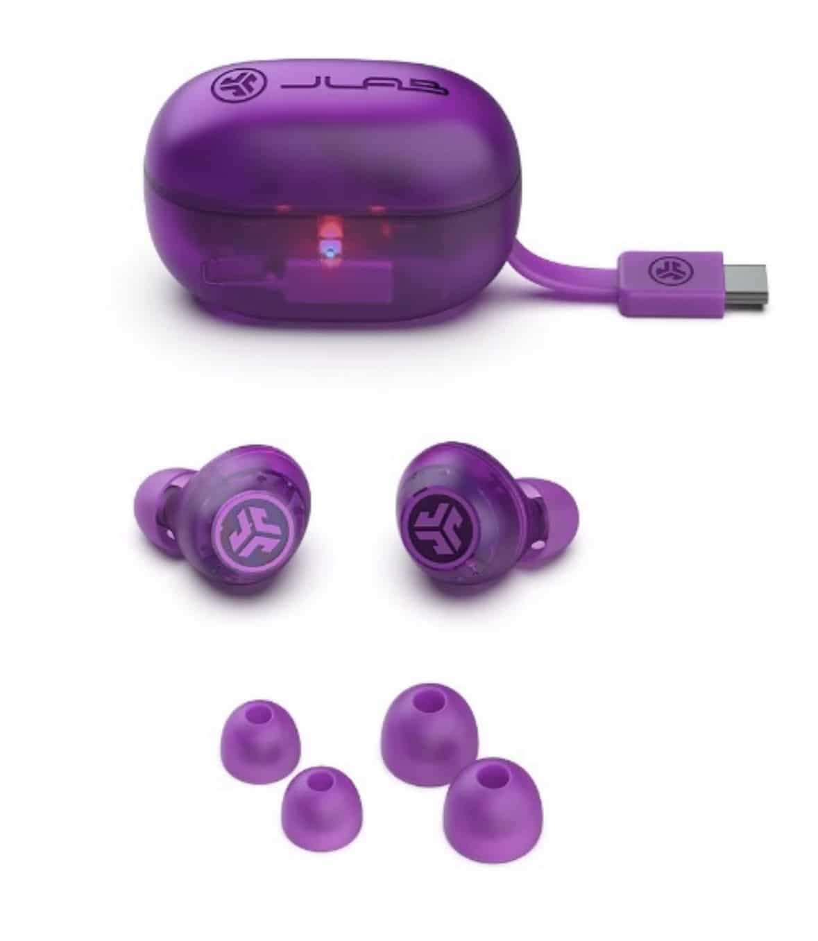 JLab/ジェイラブ　GO POP ANC　ワイヤレスイヤホン バイオレット FREE