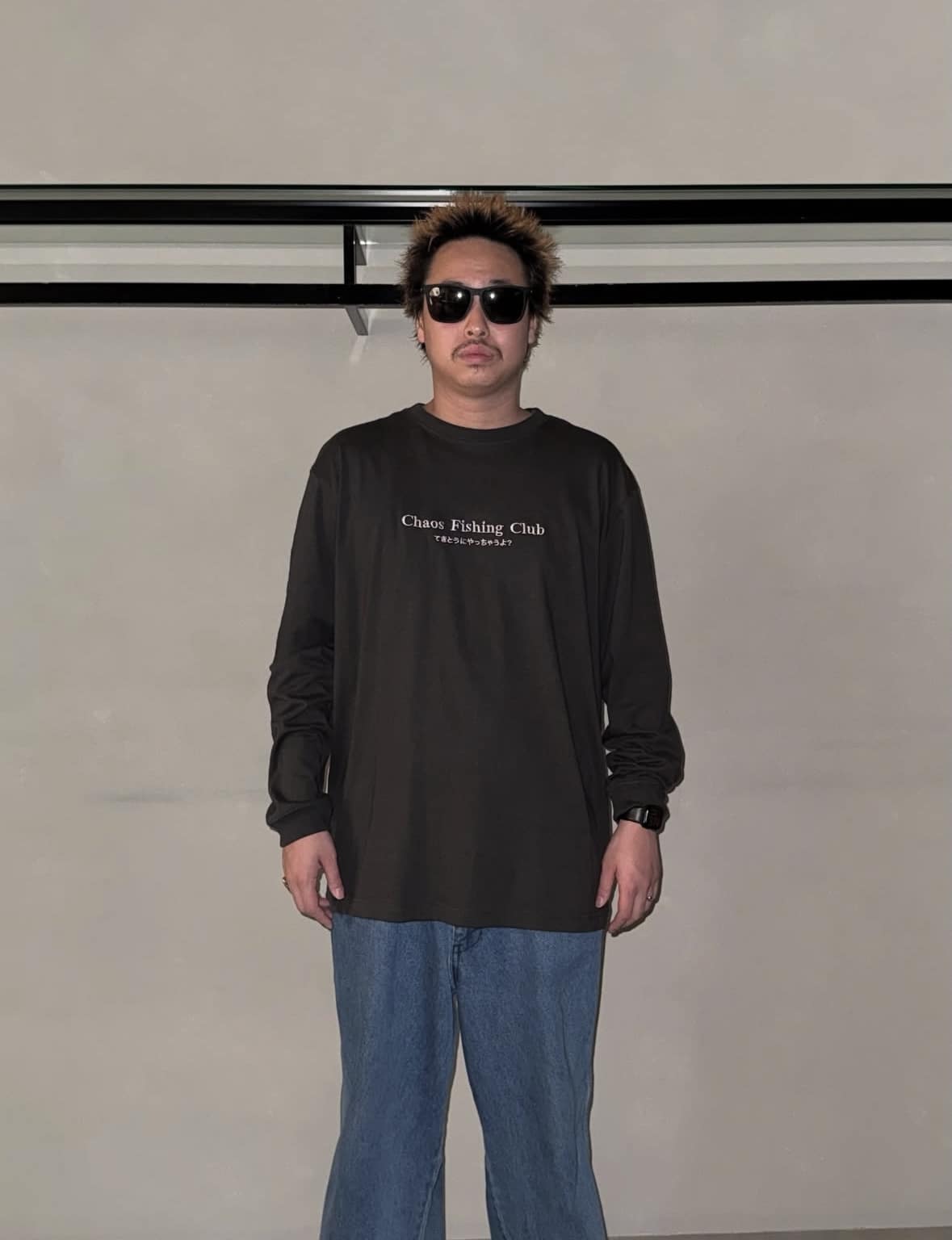 CHAOS FISHING CLUB/カオスフィッシングクラブ/別注 LS T-SHIRT BLACK M