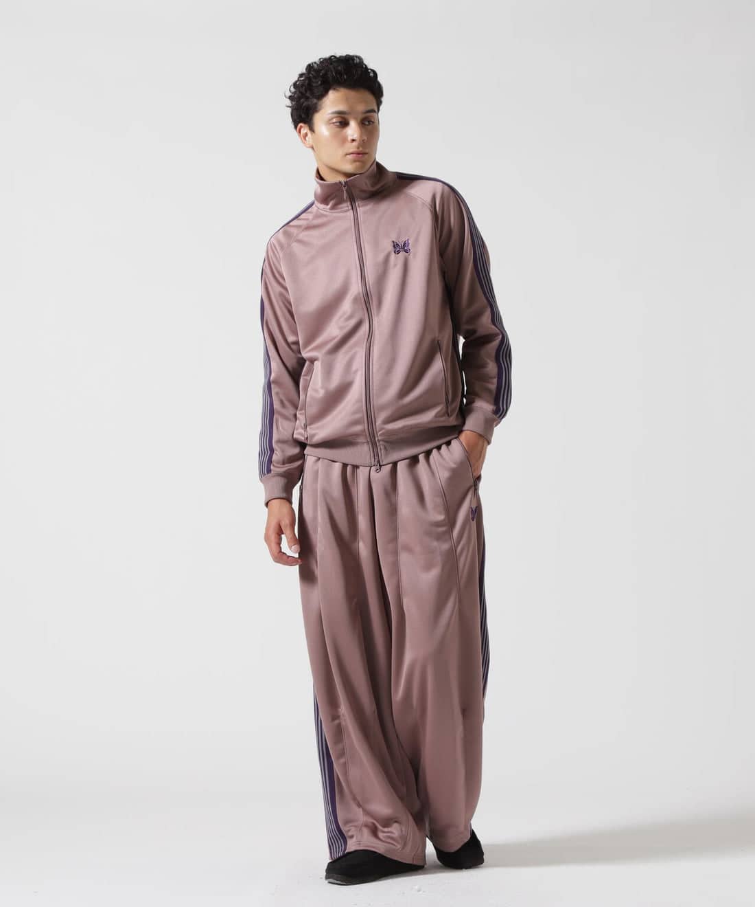 Needles×BEAVER/ニードルズ×ビーバー　別注Track Jacket - Poly Smooth -TAUPE- トラックジャケット TAUPE M