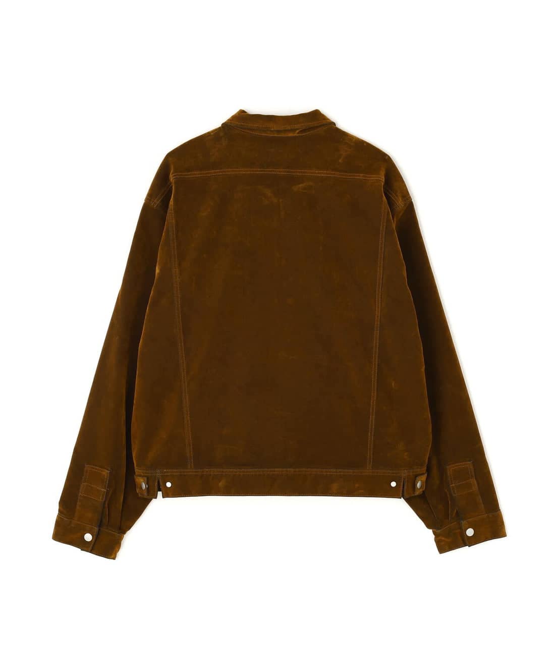 B omnivore/ビーオムニボー/FLOCKY DENIM COVER JACKET フロッキーデニムカバージャケット ブラウン M