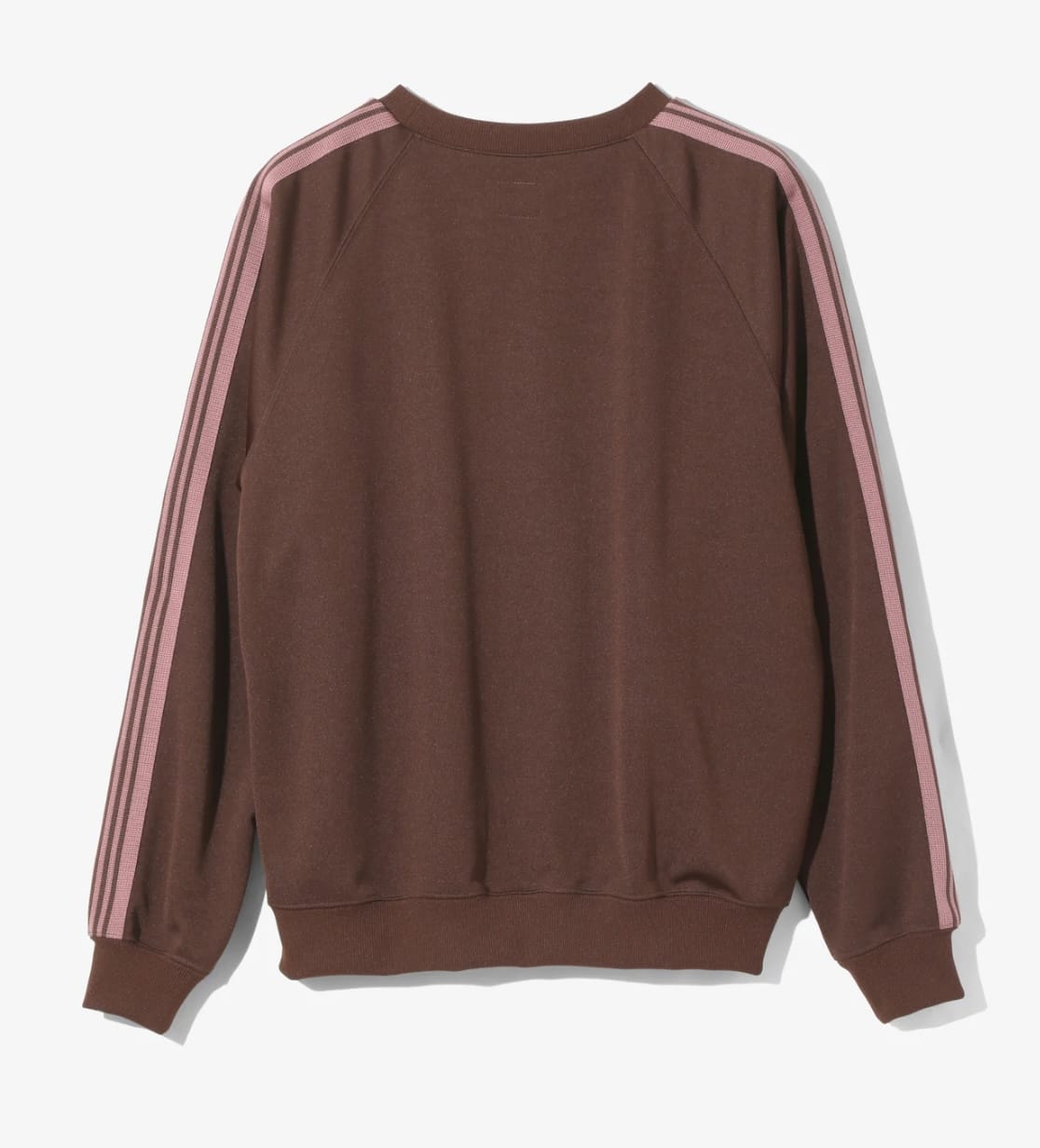 NEEDLES/ニードルズ/TRACK CREW NECK SHIRT - POLY SMOOTH -BROWN- トラッククルーネックシャツ BROWN L