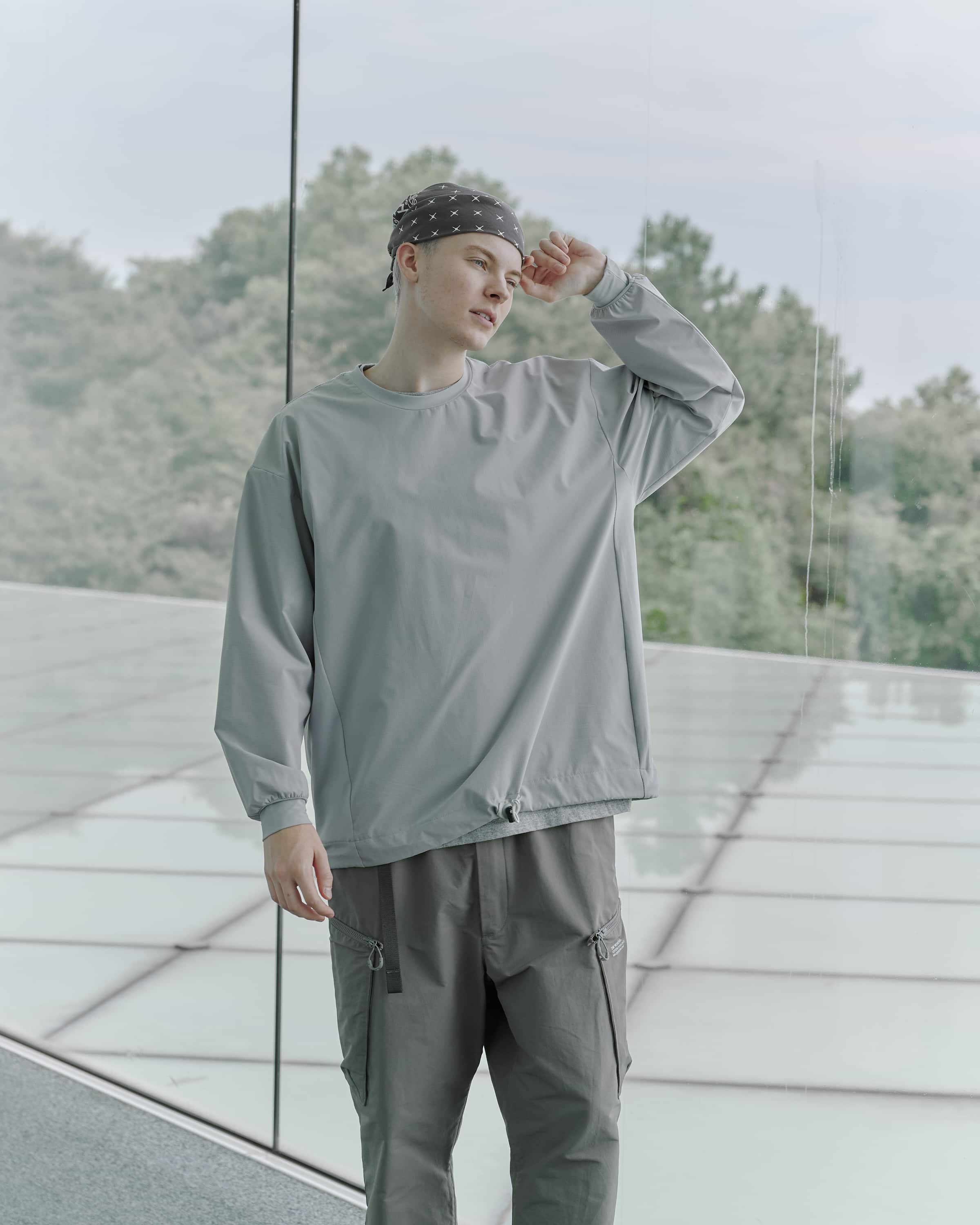 CMF OUTDOOR GARMENT/シーエムエフアウトドアガーメント/別注 SIMPLE SLOW DRY TEE L/S GRAY M