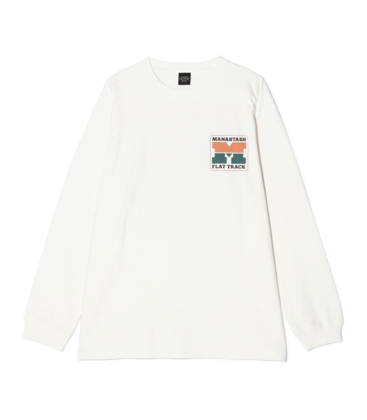 MANASTASH/マナスタッシュ/PUMICE L/S TEE RACING DIV. WHITE S