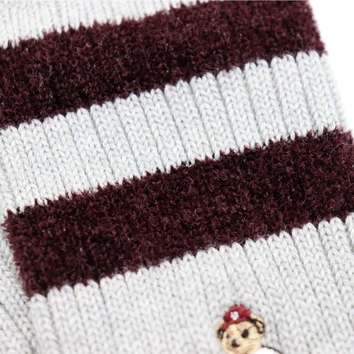 ROSTER SOX/ロスターソックス/84 BEAR メンズ　レディース GREY×BURGANDY 1