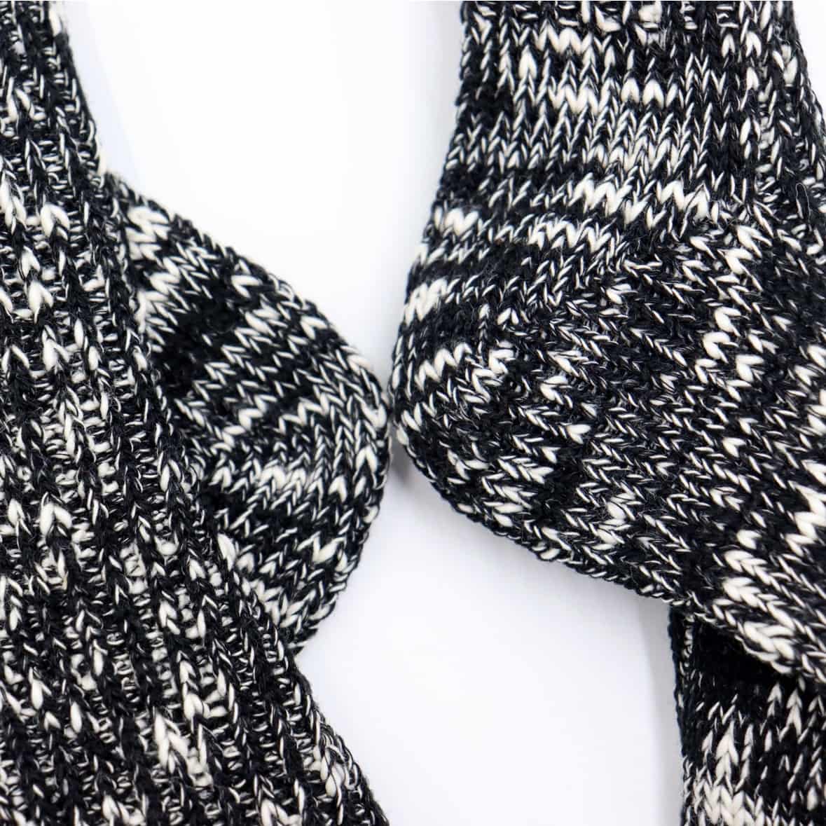ROSTER SOX/ロスターソックス/BIG SLUB 60 RIB メンズ　レディース BLACK 1