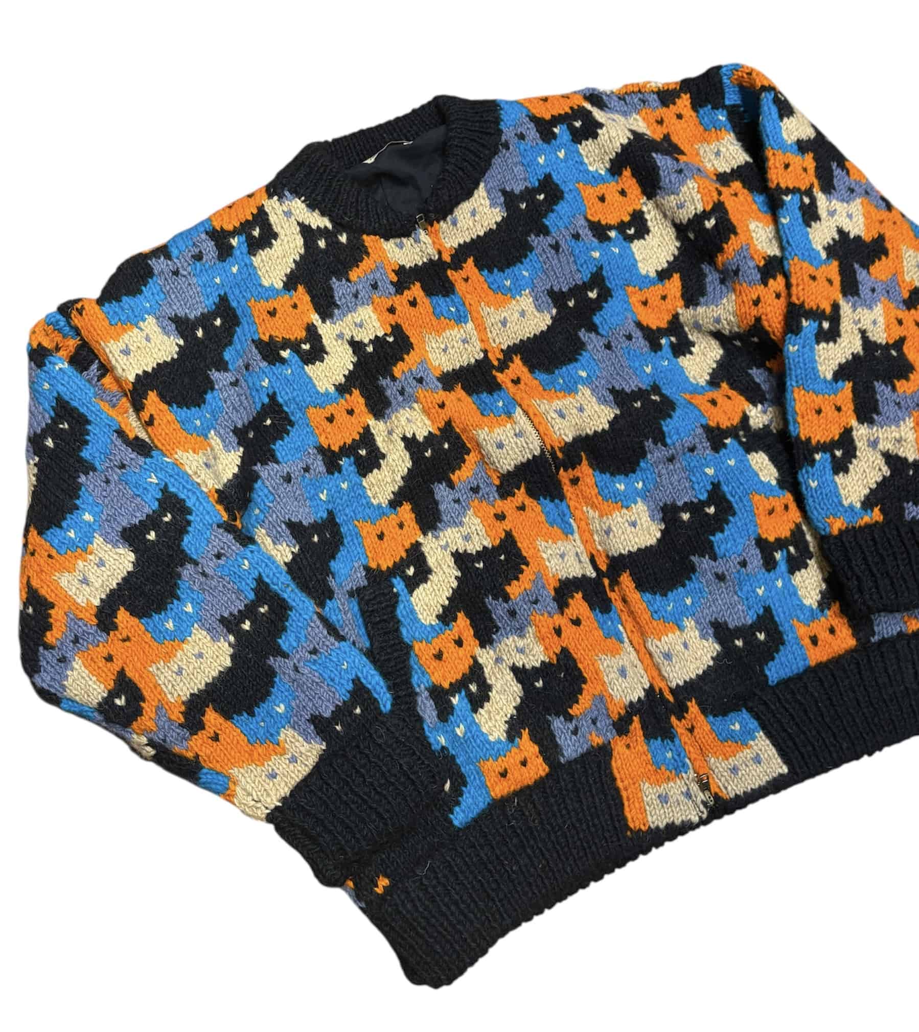 MacMahon Knitting Mills /マクマホンニッティングミルズ/Knit MA-1-Cats ORANGE FREE
