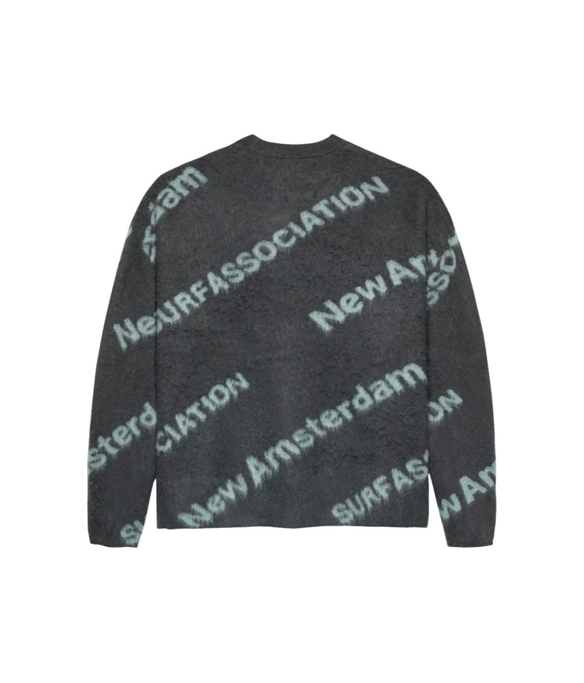New Amsterdam Surf Association/ニューアムステルダムサーフアソシエーション/JACQUARD KNIT SHARK GREEN/TEAL クルーネックニット SHARK GREEN/TEAL M