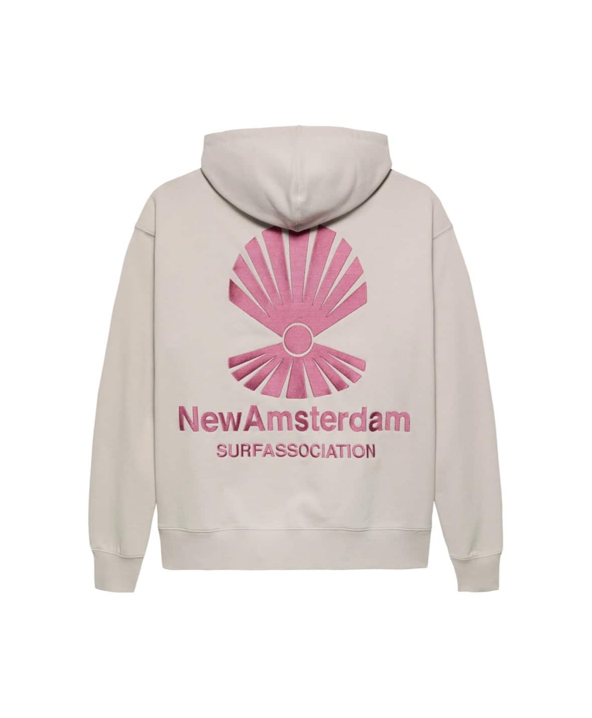 New Amsterdam Surf Association/ニューアムステルダムサーフアソシエーション/LOGO HOODIE ZIP-UP PEBBLE/MAGENTA ジップフーディ　パーカー PEBBLE/MAGENTA M