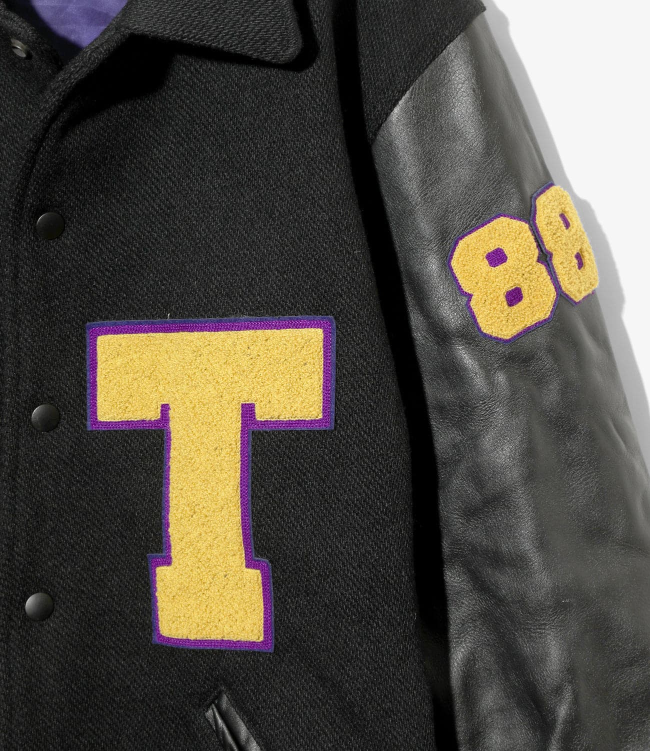 NEEDLES/ニードルズ/LETTERED COAT - WOOL MELTON/レタードコート - ウールメルトン BLACK L