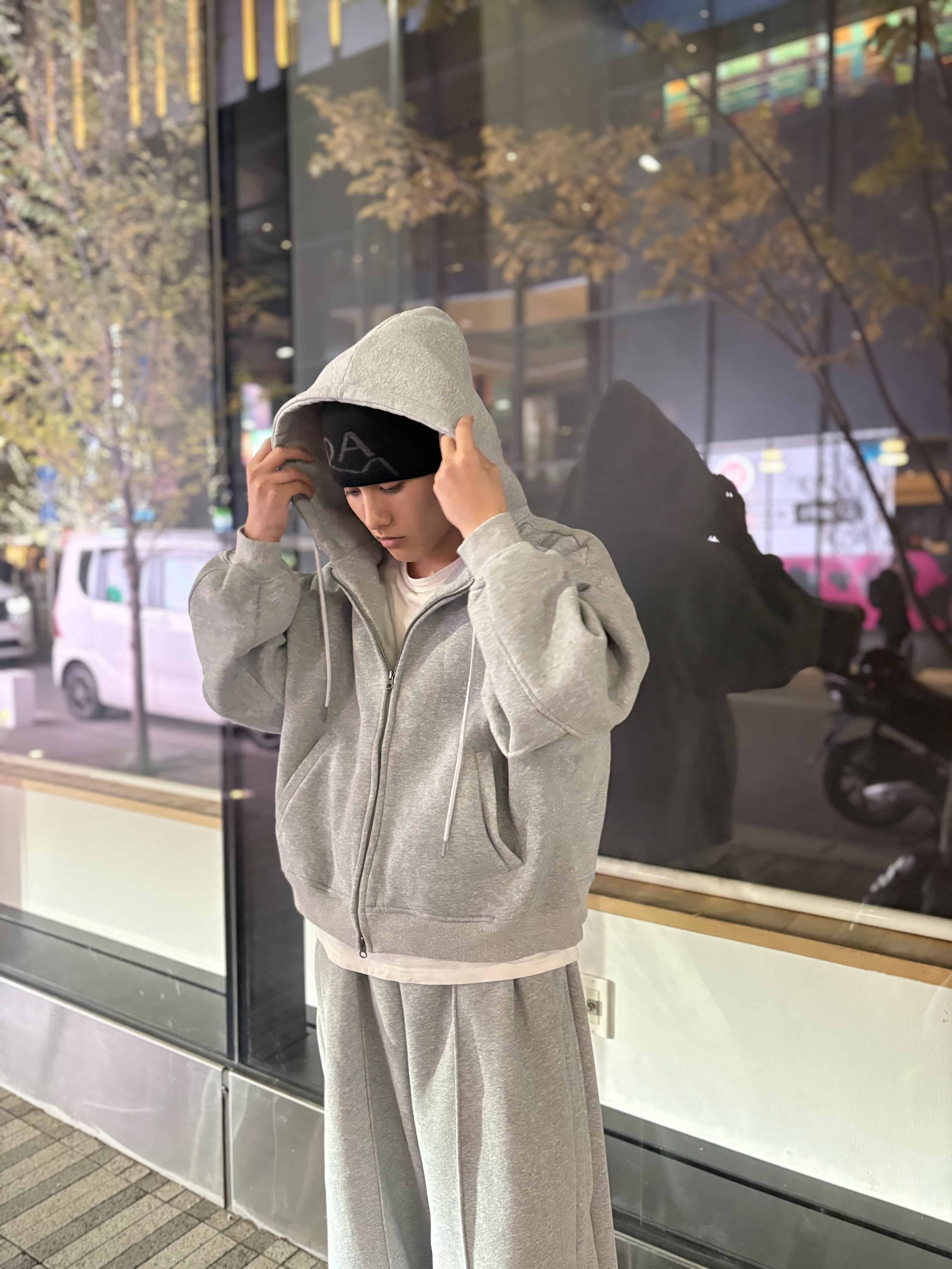 B omnivore/ビーオムニボー/SWEAT ZIP HOODIE ジップアップフーディー グレー M
