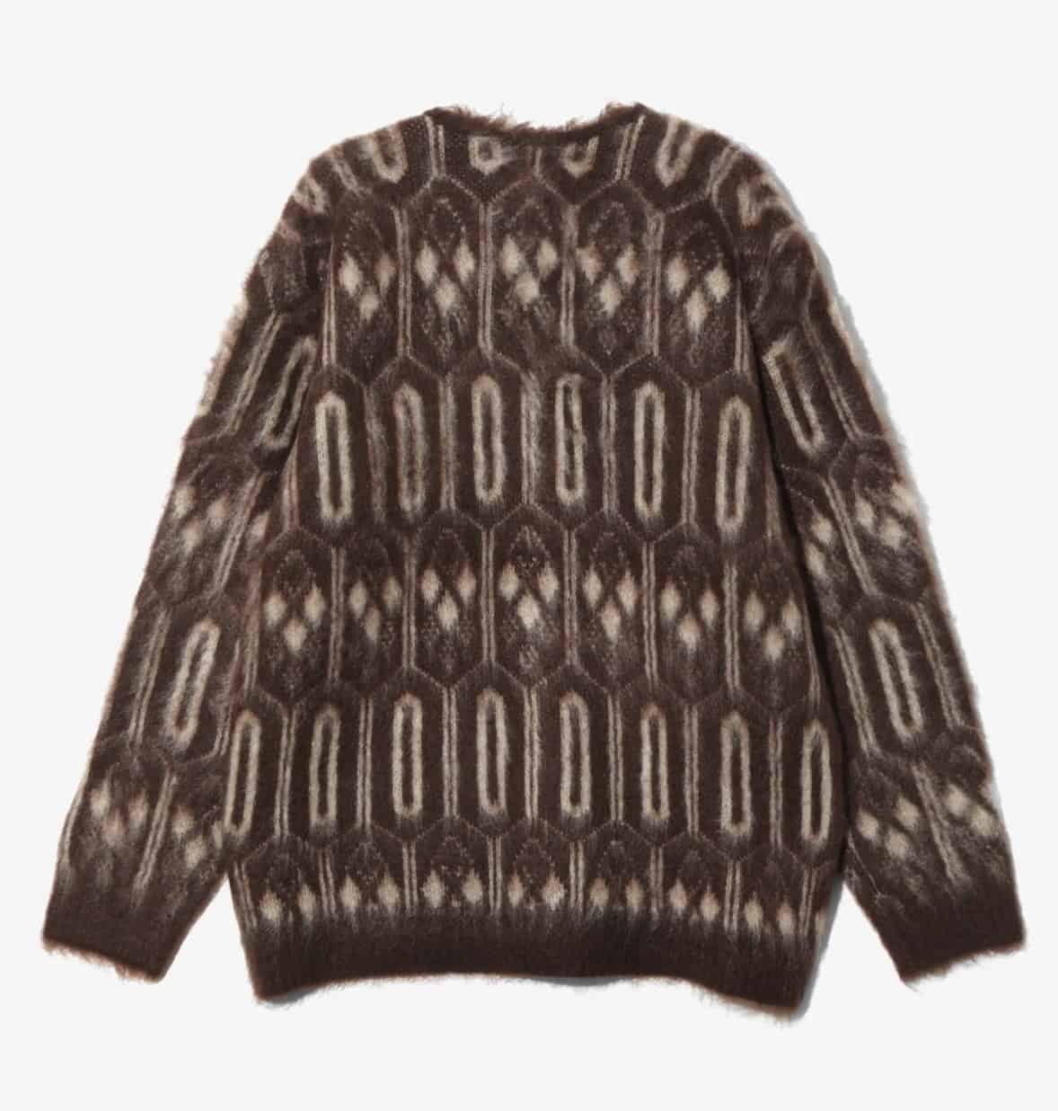 NEEDLES/ニードルズ/MOHAIR CARDIGAN - GEOMETRIC モヘアカーディガン GEOMETRIC S