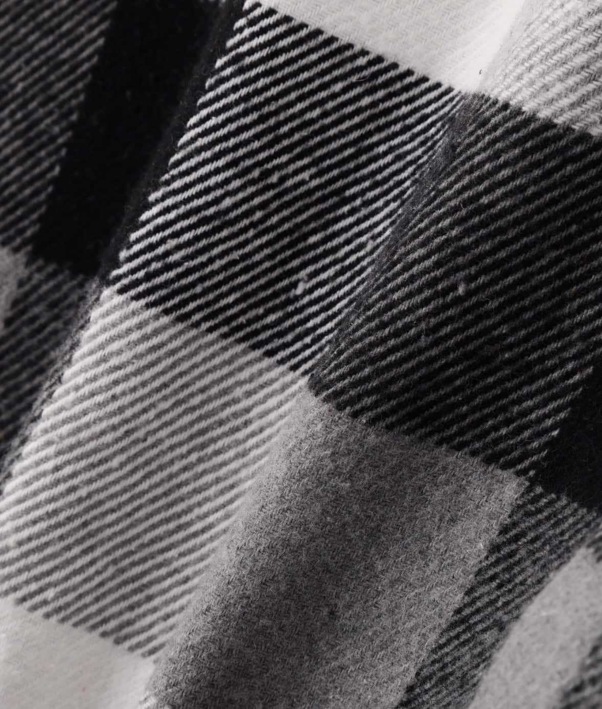 B omnivore/ビーオムニボー/BLOCK CHECK SHIRTS ブロックチェックシャツ BLACK M