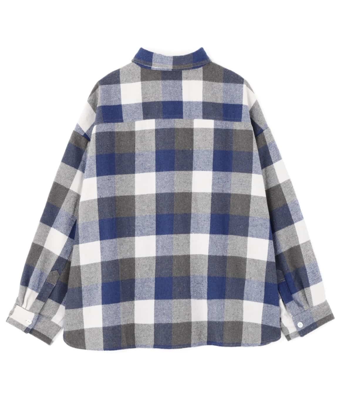 B omnivore/ビーオムニボー/BLOCK CHECK SHIRTS ブロックチェックシャツ BLUE M