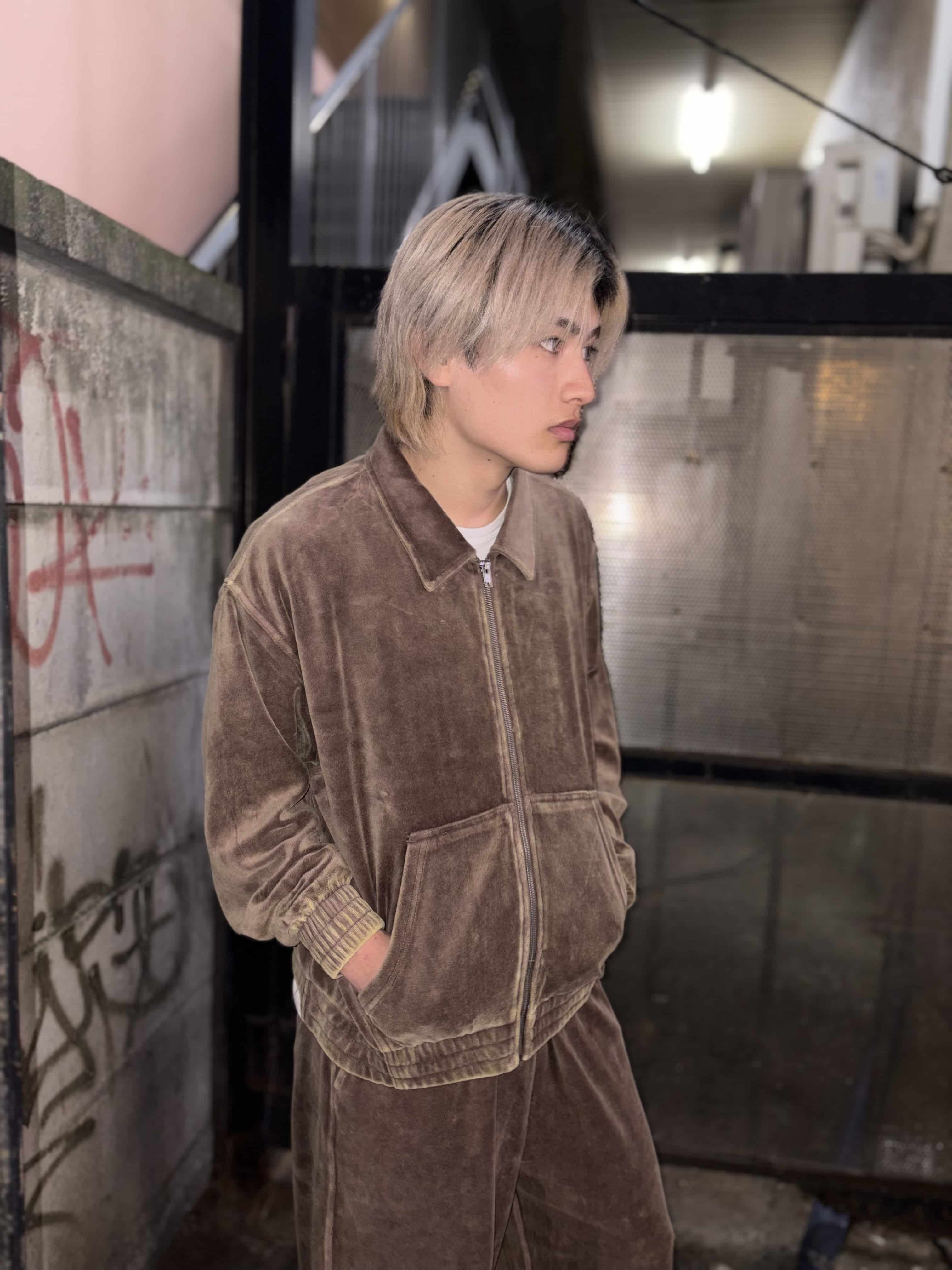 B omnivore/ビーオムニボー/velours jacket ベロアジャケット(M