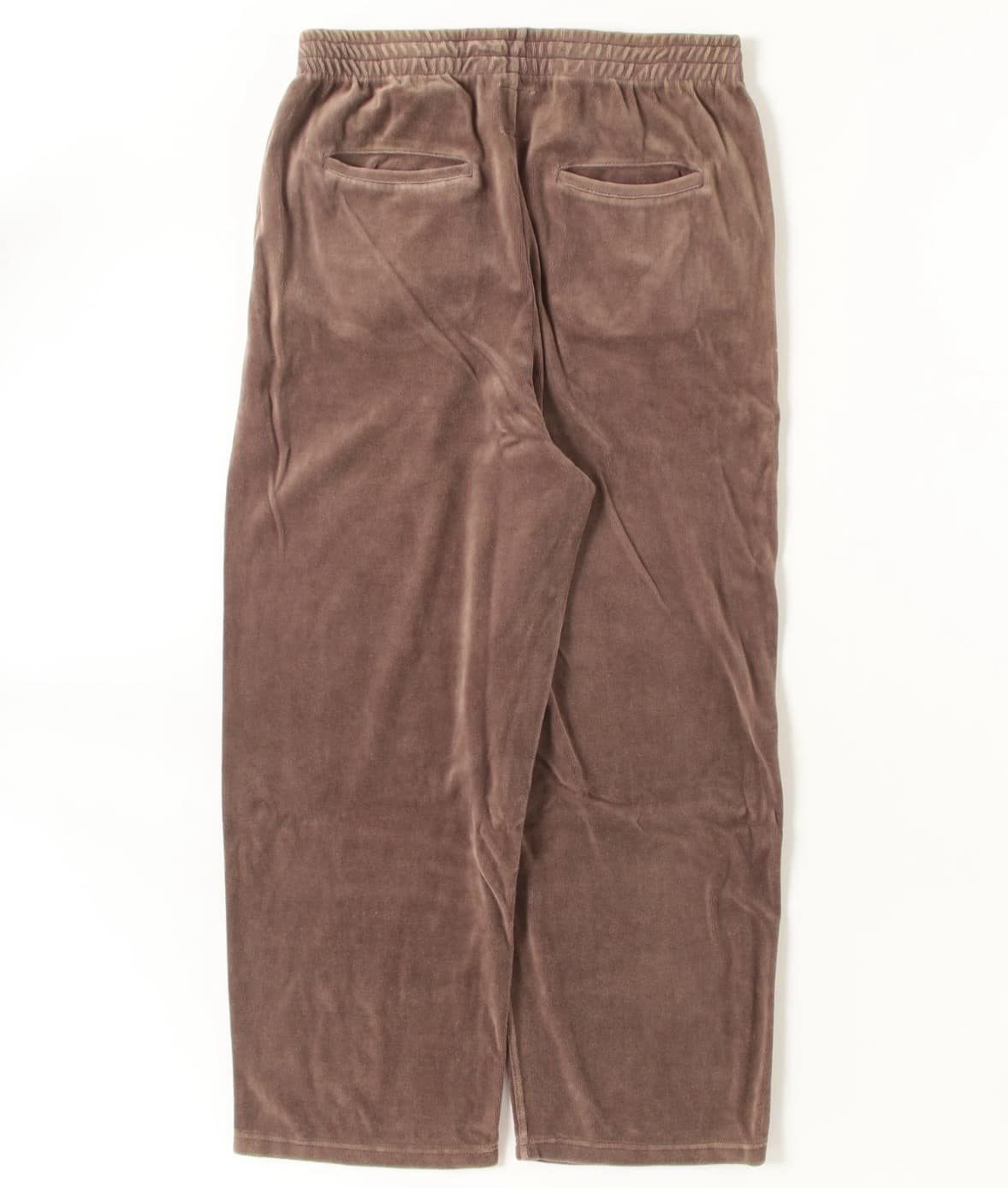 B omnivore/ビーオムニボー/velours pant ベロアパンツ ブラウン M