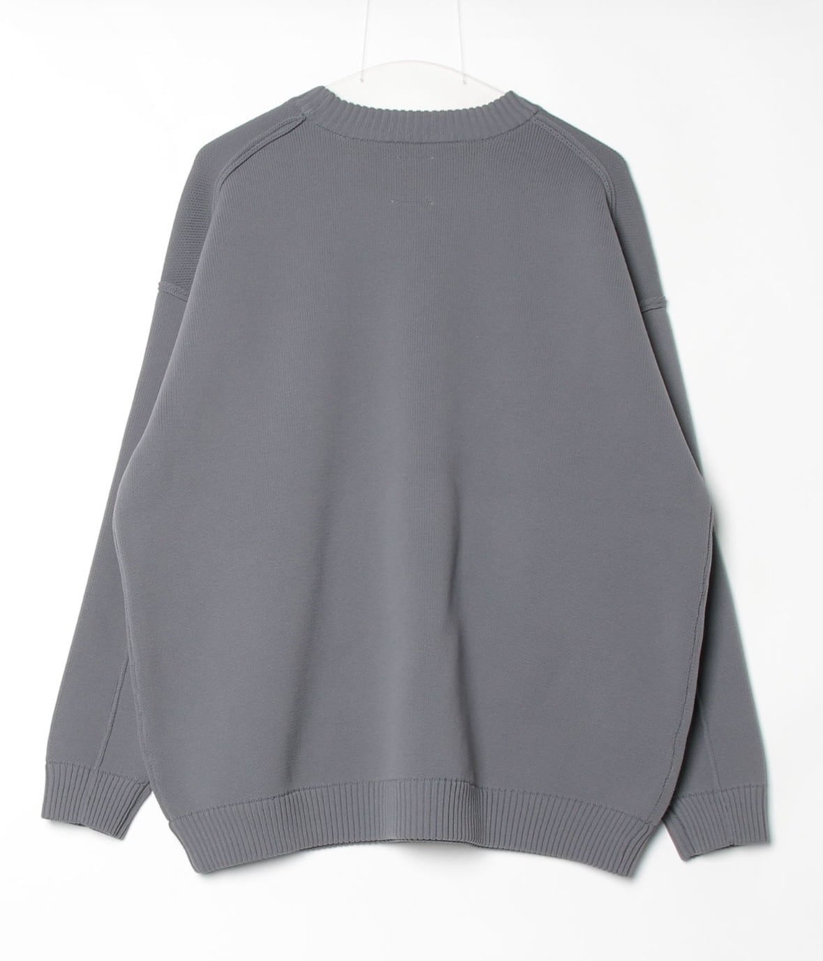 B omnivore/ビーオムニボー/SIMPLE KNIT TOP チャコールグレー M