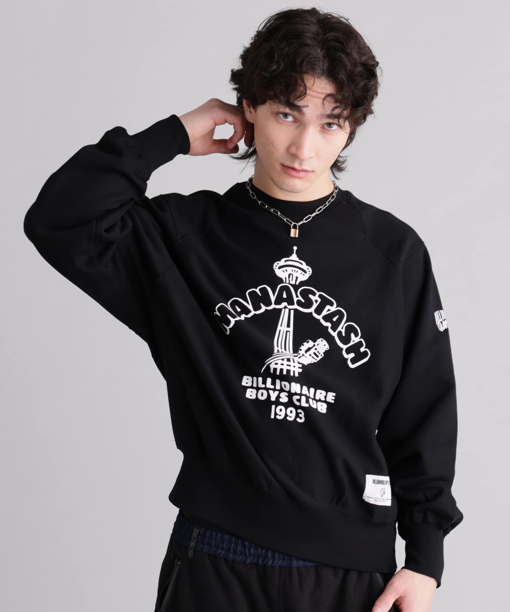 BILLIONAIRE BOYS CLUB×MANASTASH/ビリオネアボーイズクラブ×マナスタッシュ/BBC MANA SWEAT ブラック S